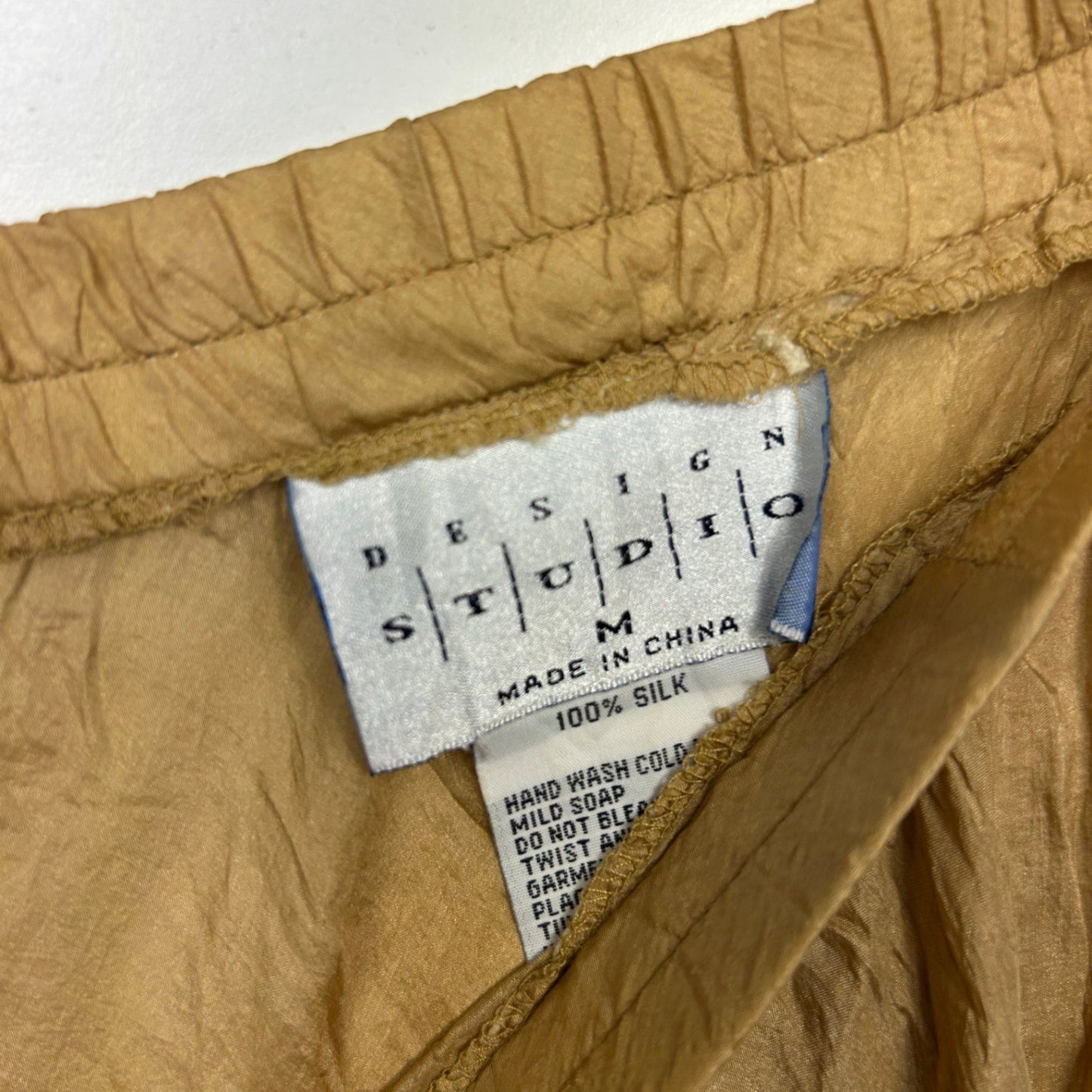 Vintage Silk Gold Maxi Skirt Size 14 - 16  Design Studio