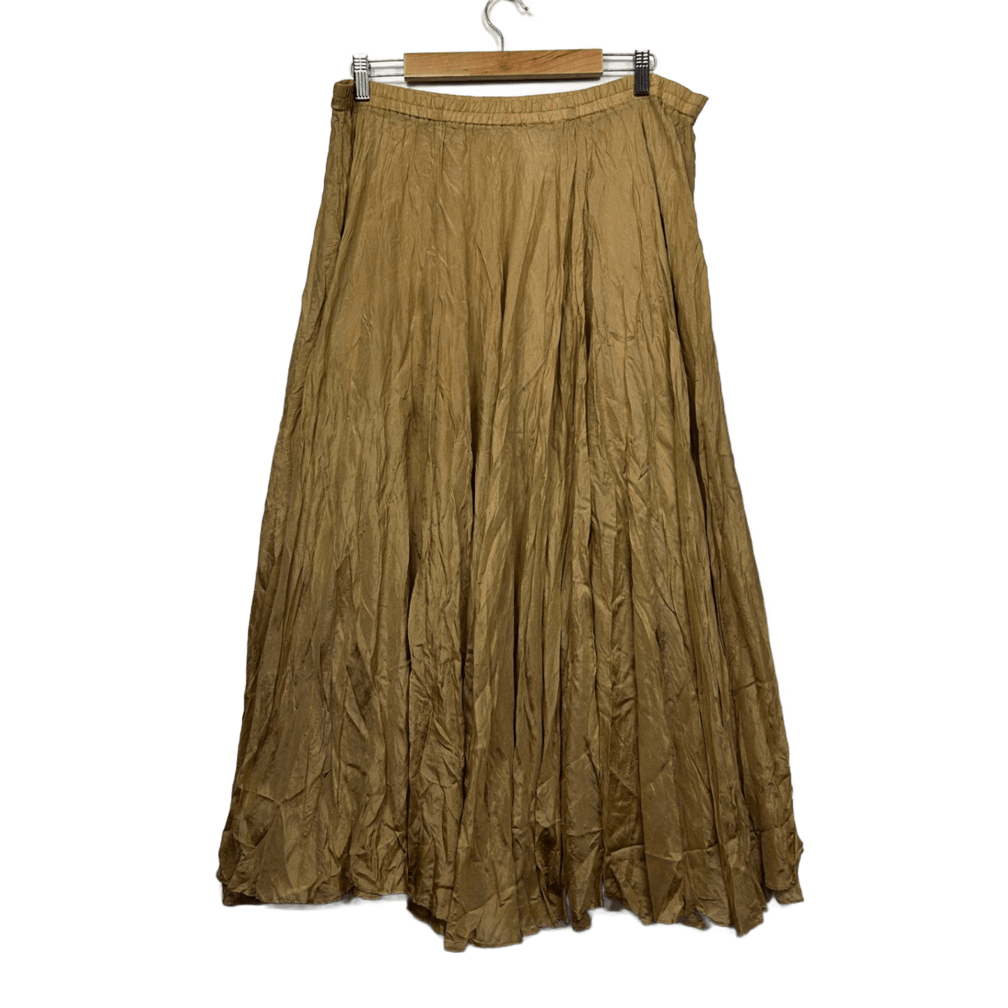 Vintage Silk Gold Maxi Skirt Size 14 - 16  Design Studio