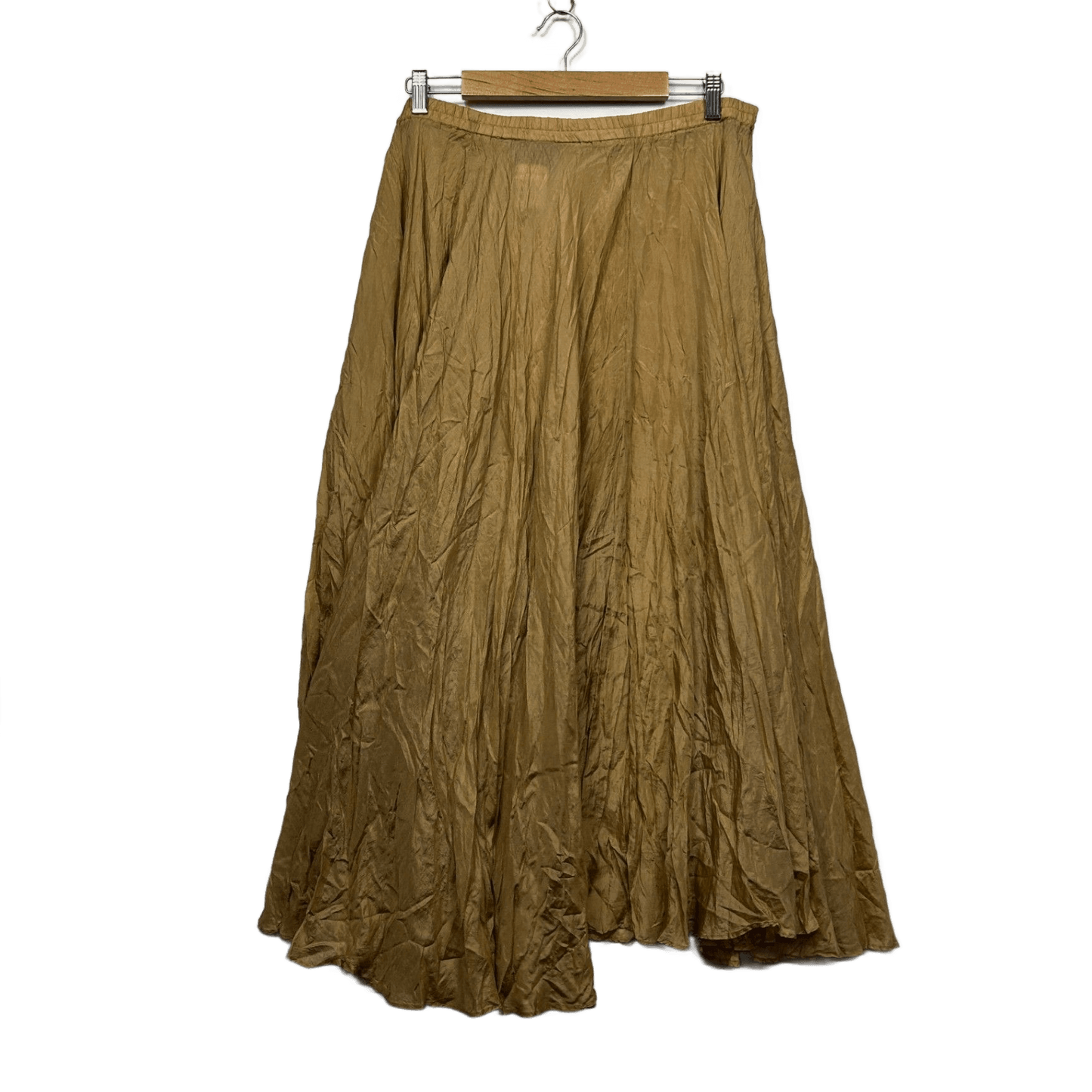 Vintage Silk Gold Maxi Skirt Size 14 - 16  Design Studio