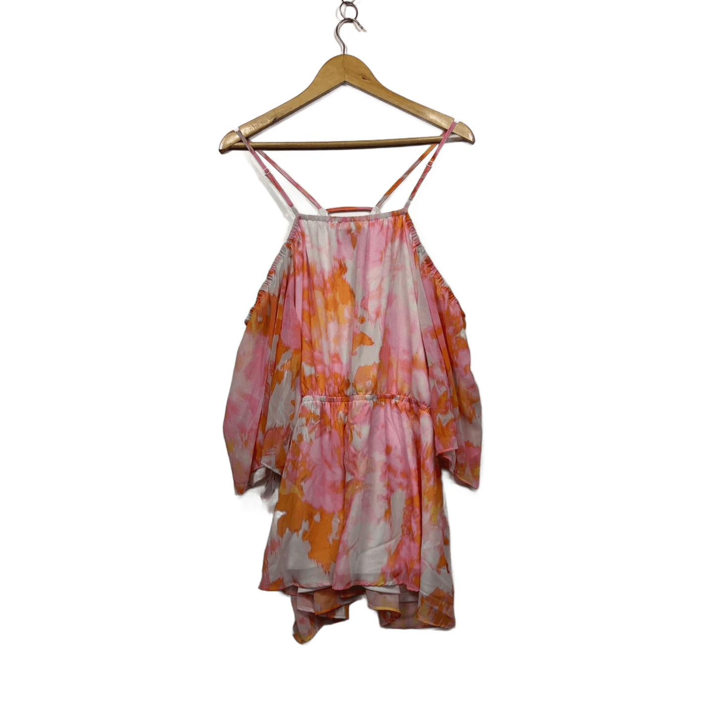 City Chic Multicoloured Cold Shoulder Cut Out Top Size 22 24 XL Plus