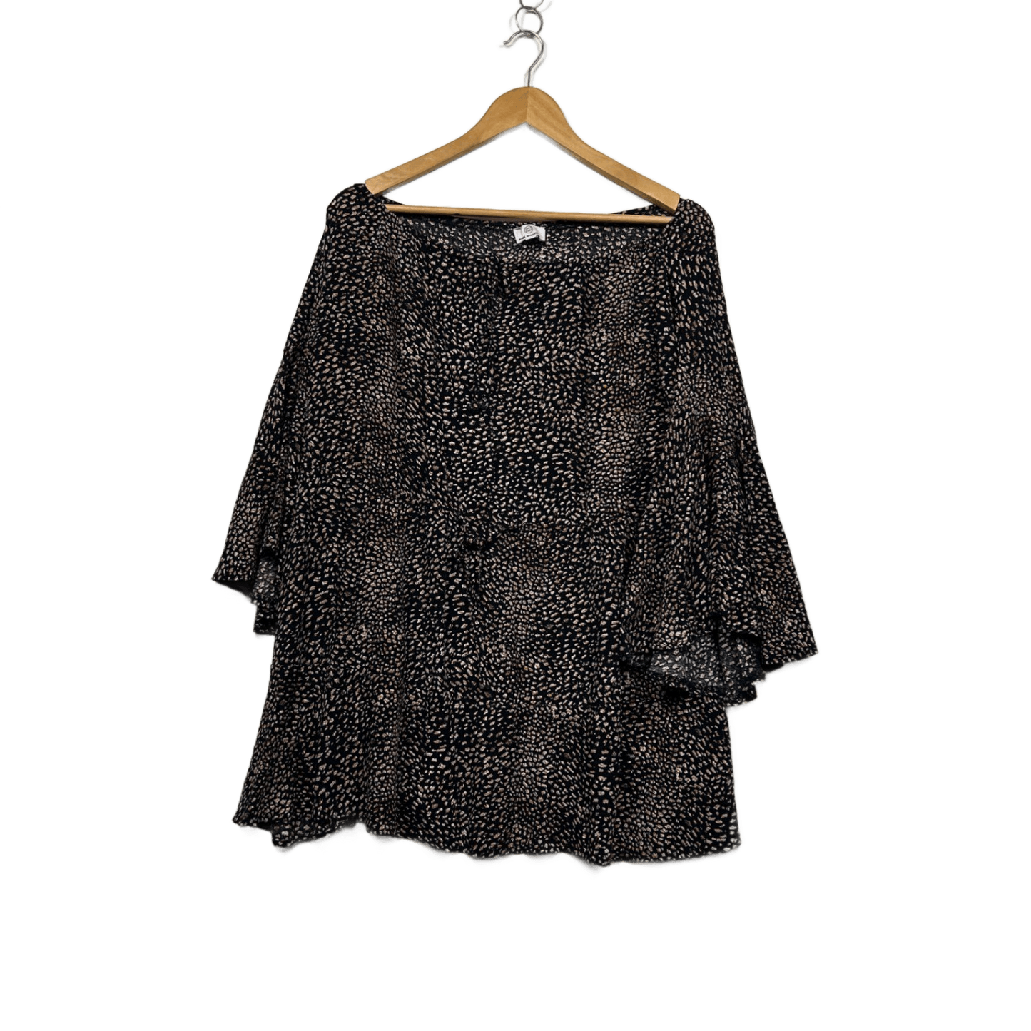 Pink Diamond Black Beige Wide Bell Sleeve Oversized Fit Size 12 16