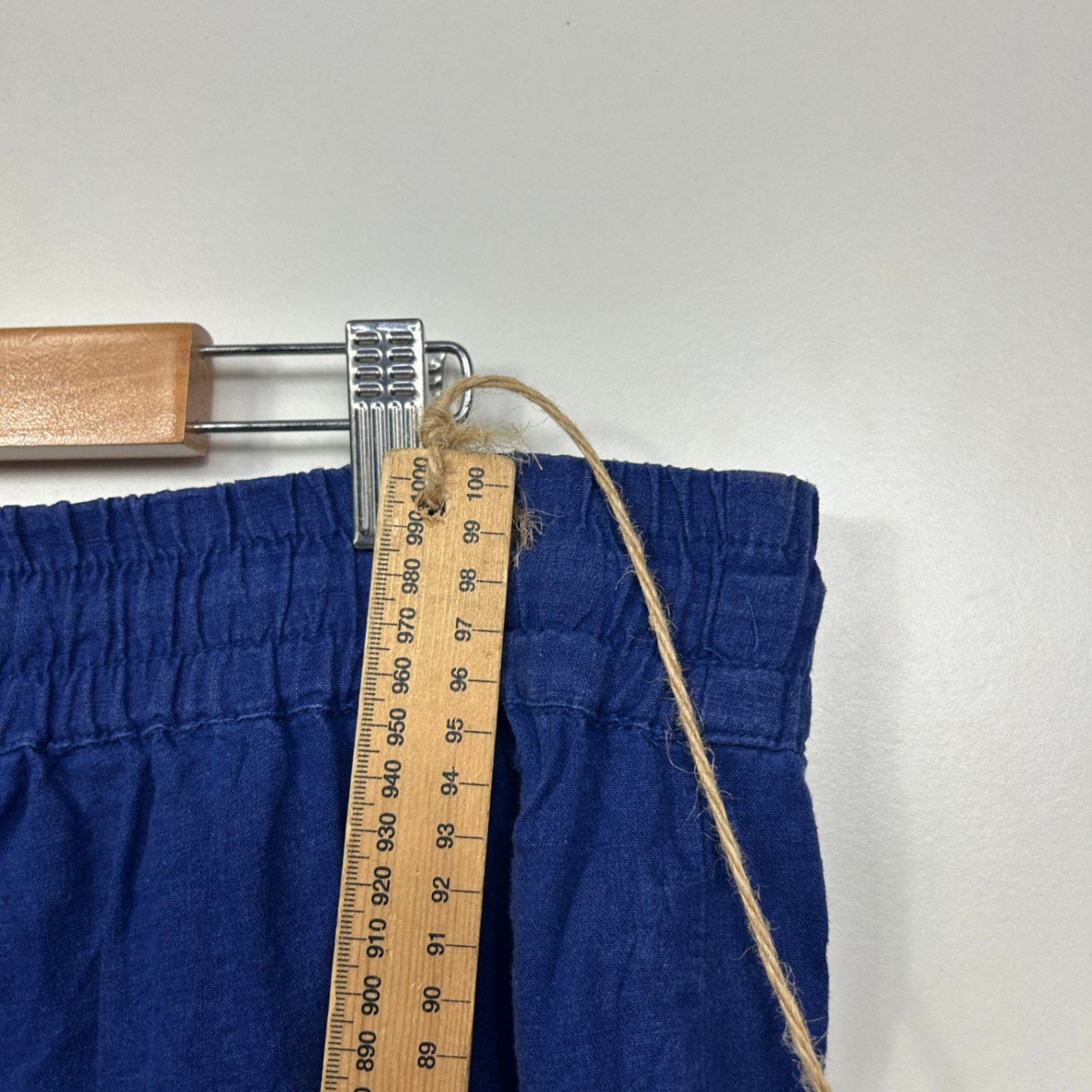 Autograph Blue Cotton Drawstring Waist Pockets Pants Size 26