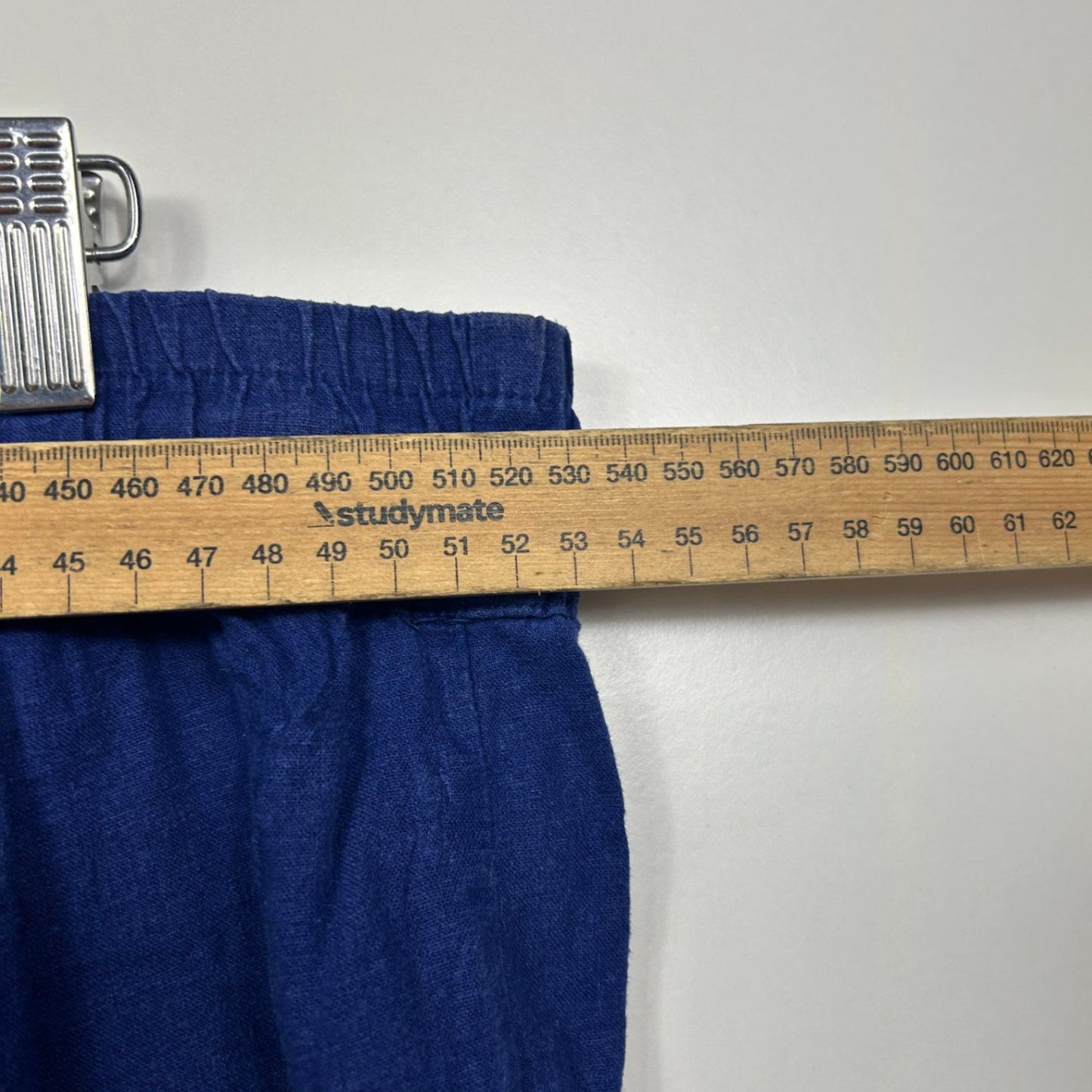Autograph Blue Cotton Drawstring Waist Pockets Pants Size 26