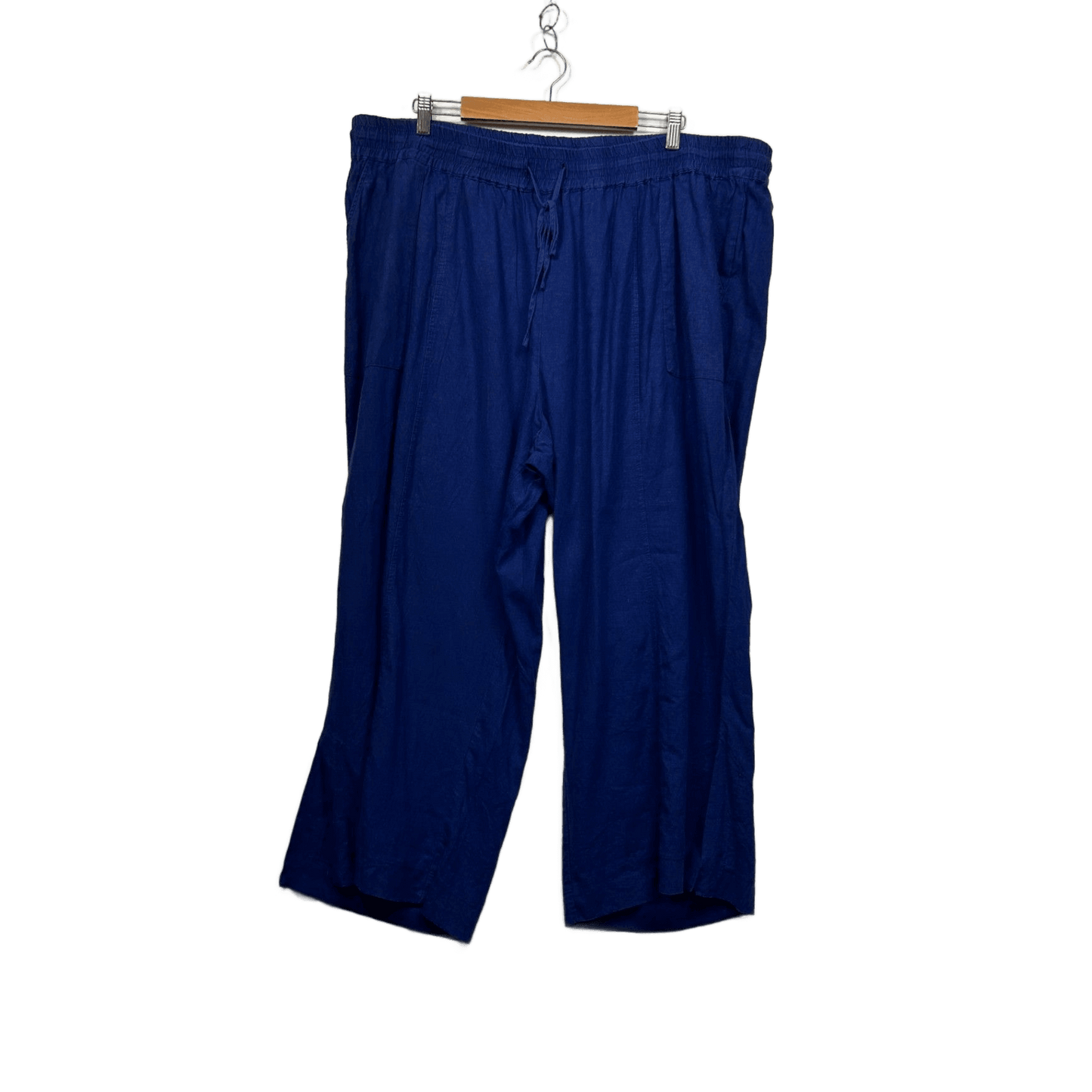 Autograph Blue Cotton Drawstring Waist Pockets Pants Size 26