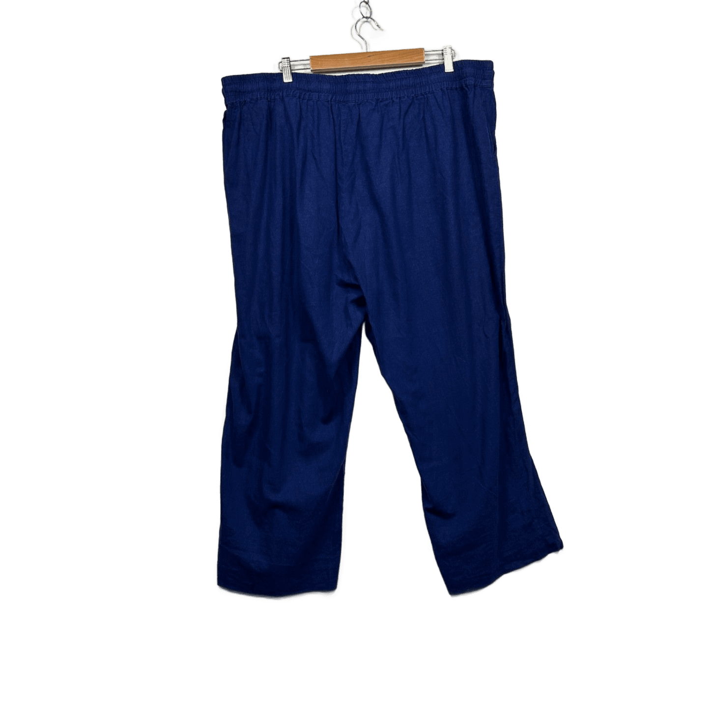 Autograph Blue Cotton Drawstring Waist Pockets Pants Size 26
