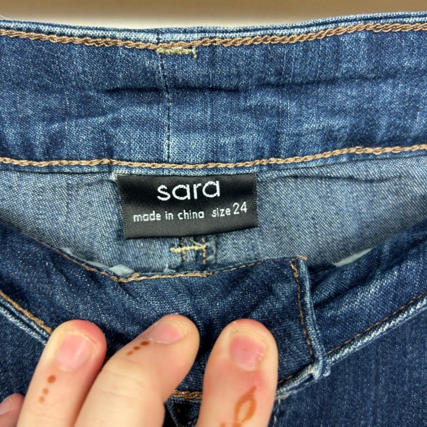 Sara Blue Straight Leg Jeans Size 24