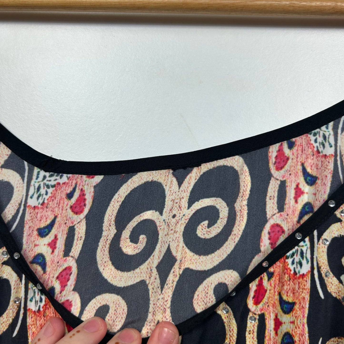 Taking Shape Tunic Top Size 20 22 Multicoloured Cold Shoulder Sleeve