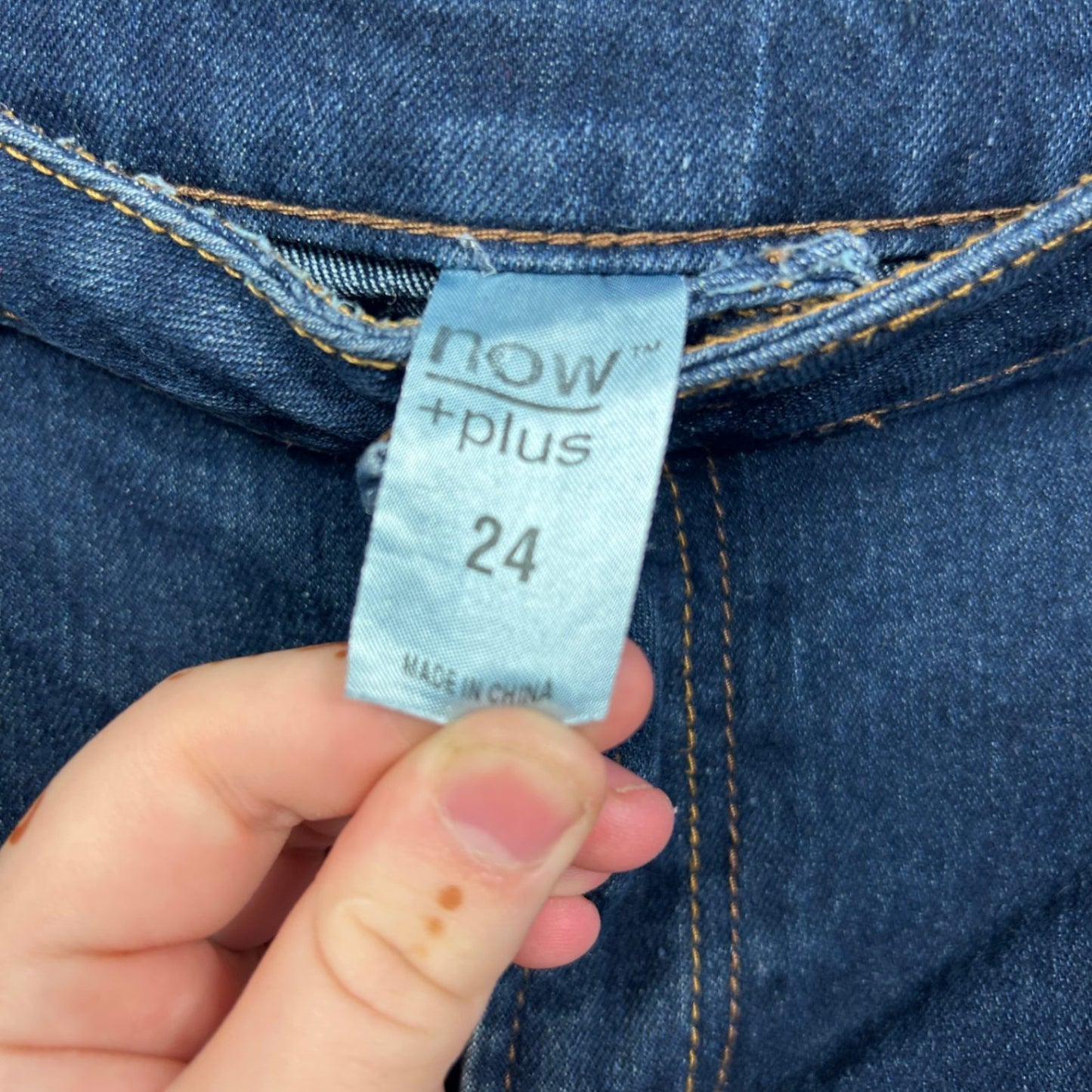 Now Plus Blue Denim Shorts Cropped Pants Size 24