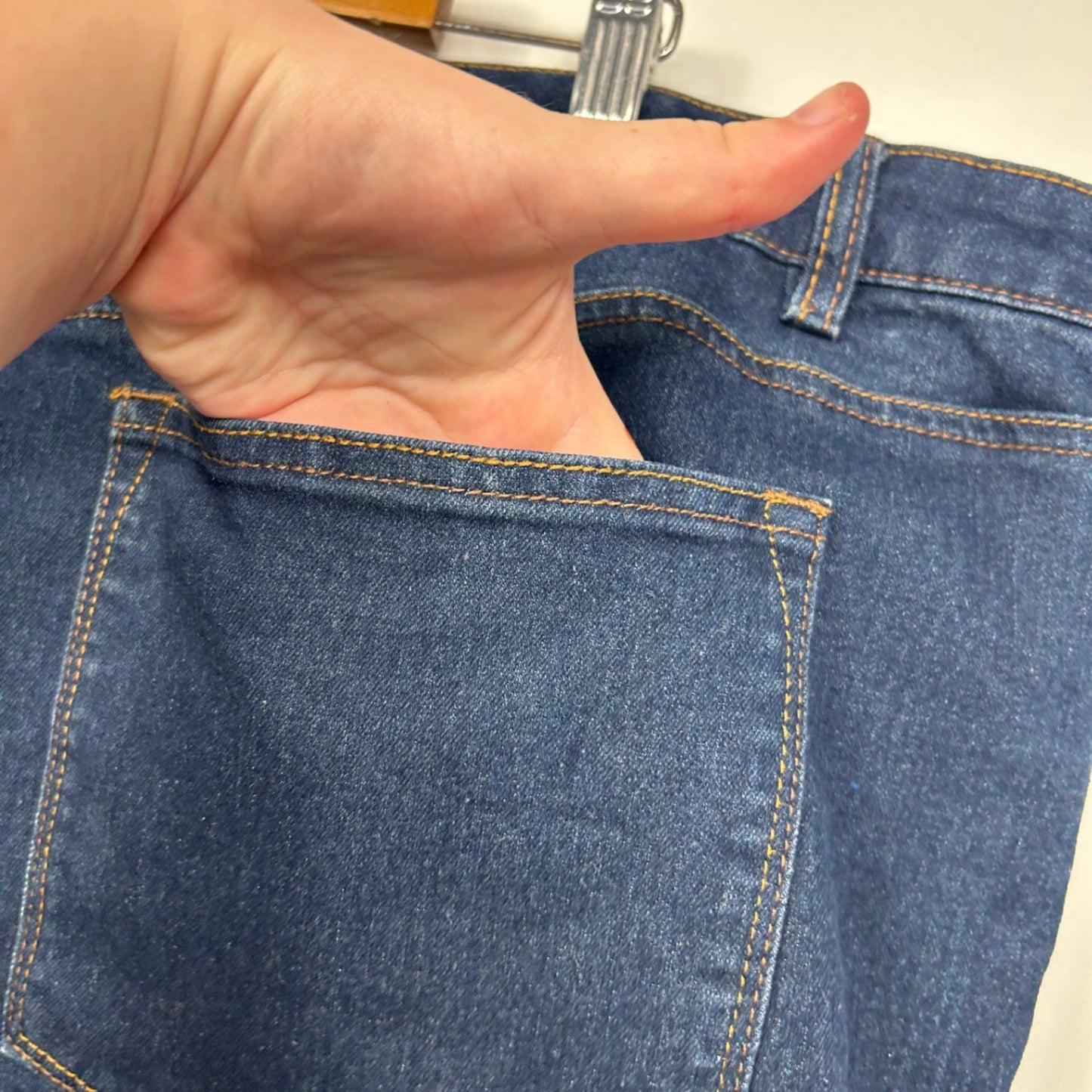 Now Plus Blue Denim Shorts Cropped Pants Size 24