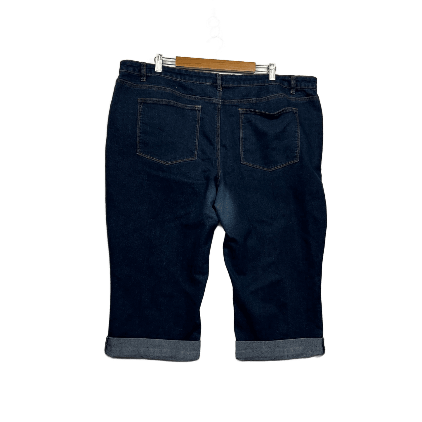 Now Plus Blue Denim Shorts Cropped Pants Size 24