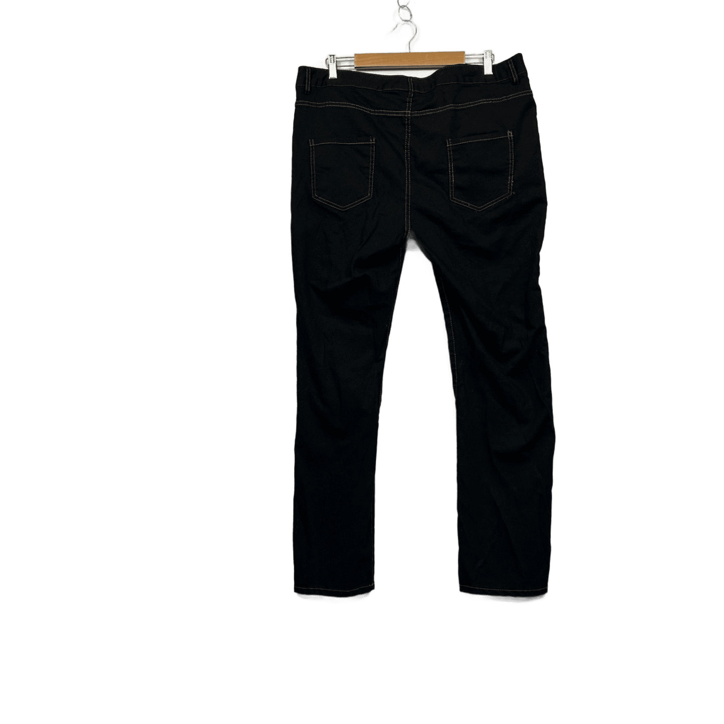 New Avella x Chrissie Black Cotton Blend Straight Leg Jeans Size 18
