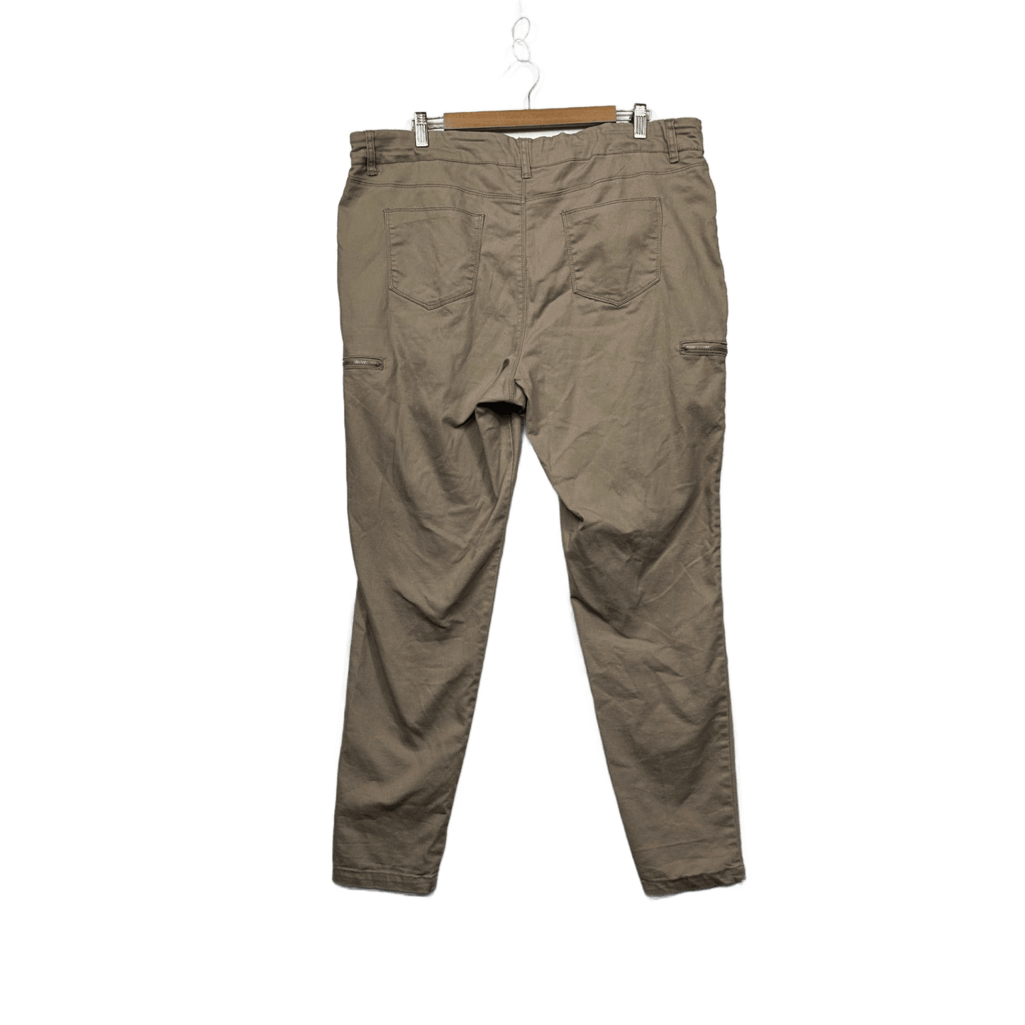 Crossroads Skinny Fit Stretch Khaki Chino Pants Jeggings Pockets Size 20