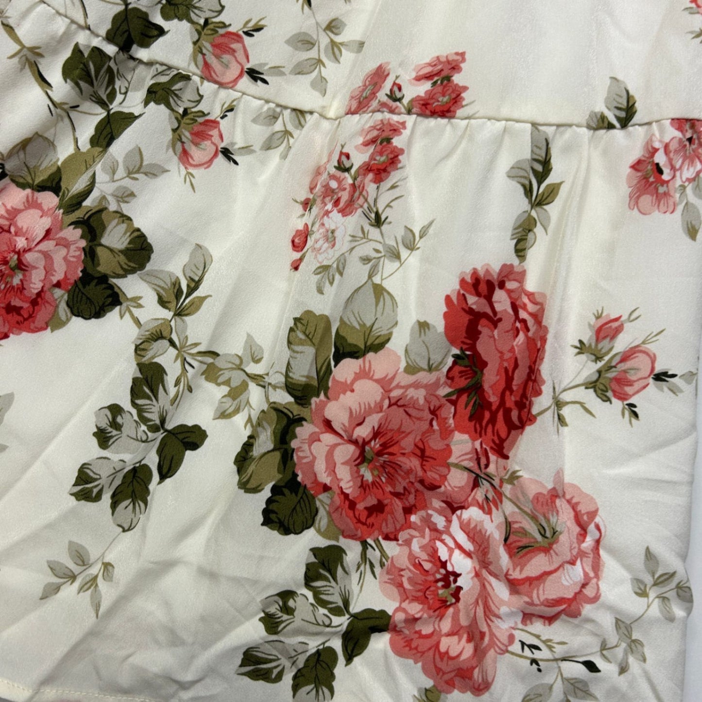 SHEIN Womens White Floral Mini A-Line Skirt Size 3XL 16 18