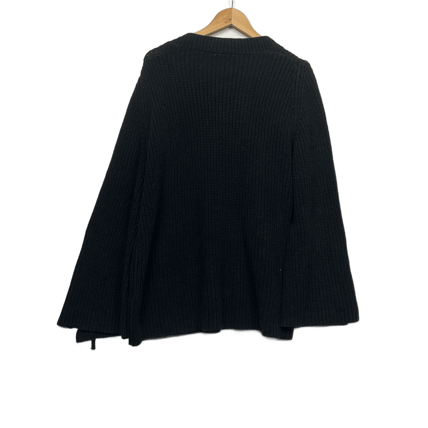 City Chic Black Knit Long Sleeve Jumper Size 16 Plus Small