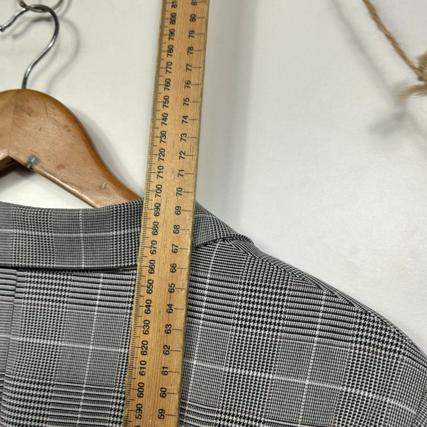 Preview Long Sleeve Grey Check Blazer Jacket Size 20