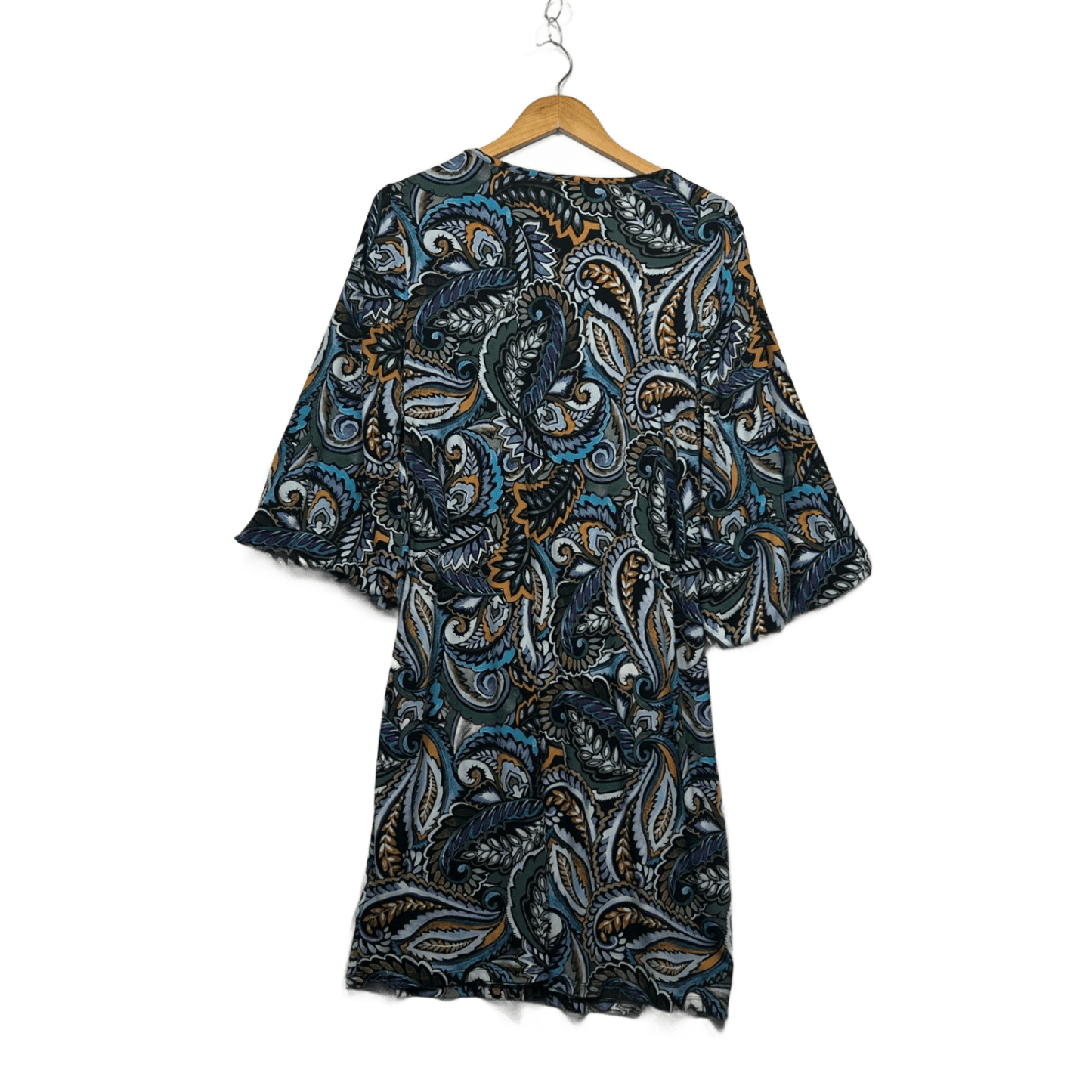 Nina Leonard Multicoloured Long Sleeve Shift Dress Size XL 16