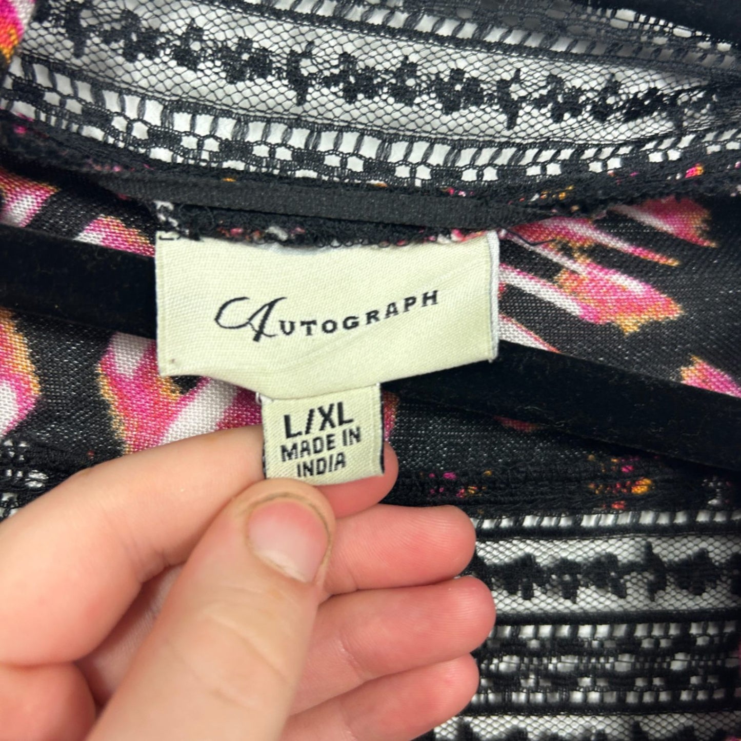 Autograph Black Pink Multicoloured Kimono Duster Jacket Top Size 20 22 24