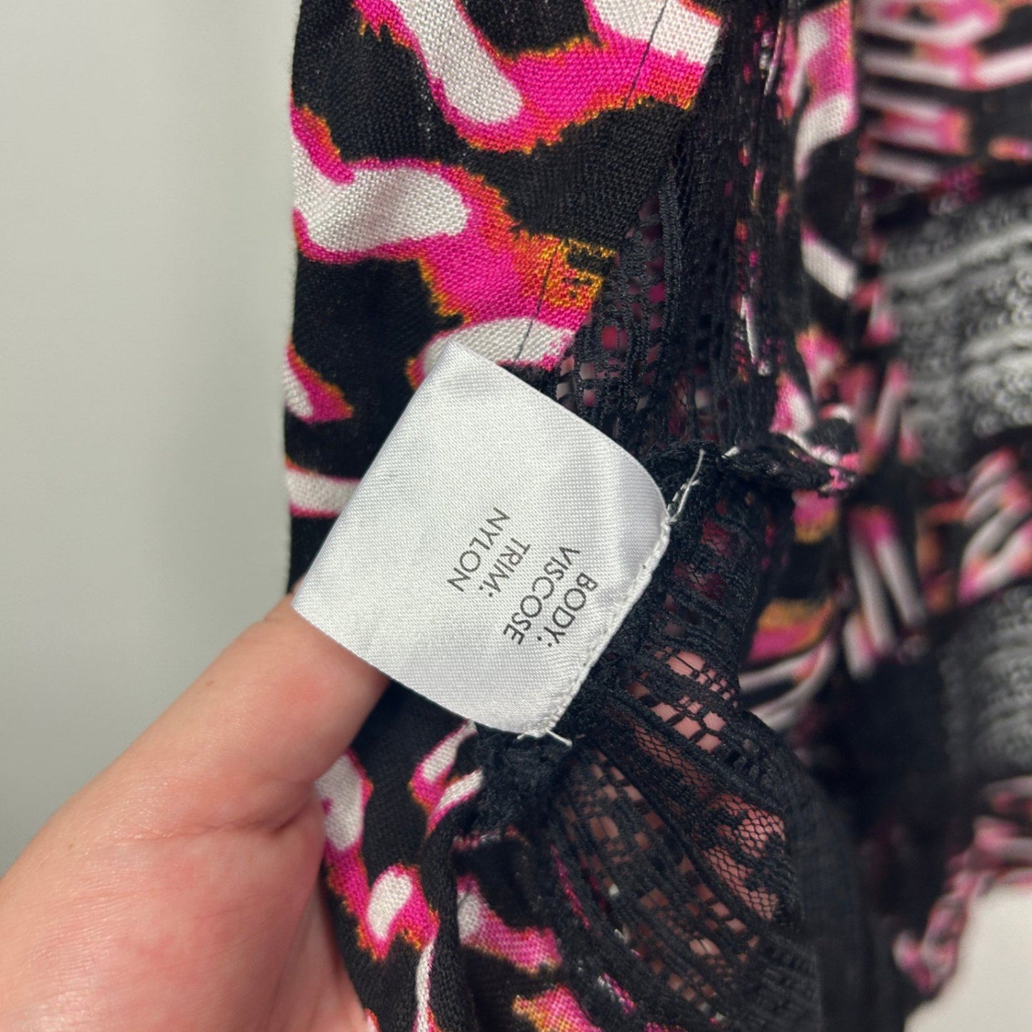 Autograph Black Pink Multicoloured Kimono Duster Jacket Top Size 20 22 24