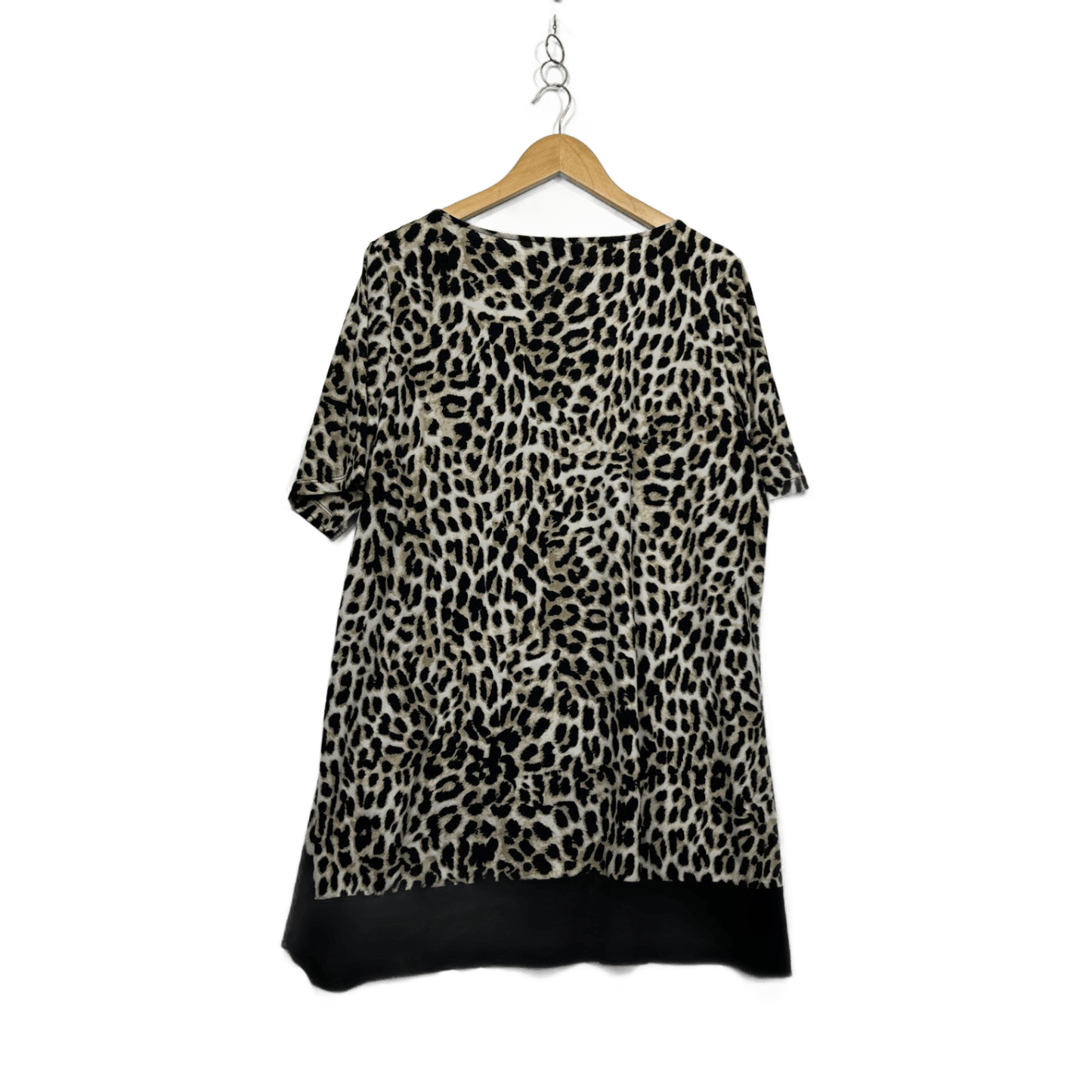 Autograph Animal Print Short Sleeve Tunic Top Blouse Size 18