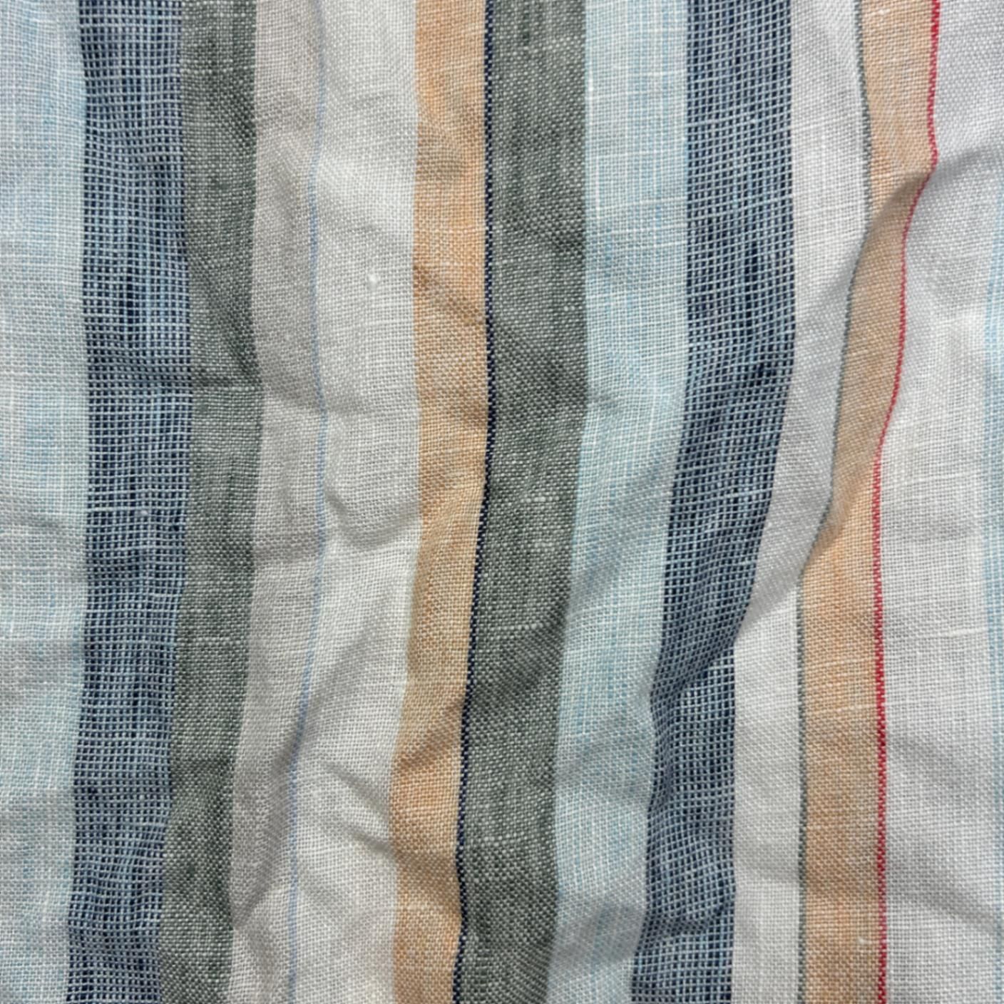Naturals by O & J Multicoloured Striped Sleeveless Linen Dress Size 14