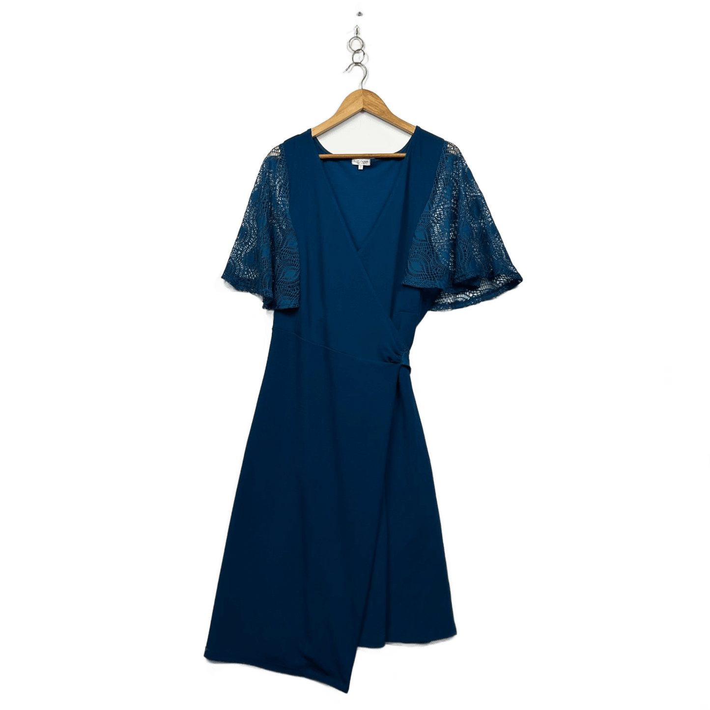 Kiyonna Women's Short Sleeve Teal Blue Cocktail Wrap Dress Size 18-20 (2)