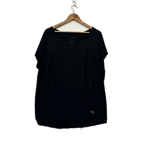 Circuit Curve Black Short Sleeve Activewear Top Size 18