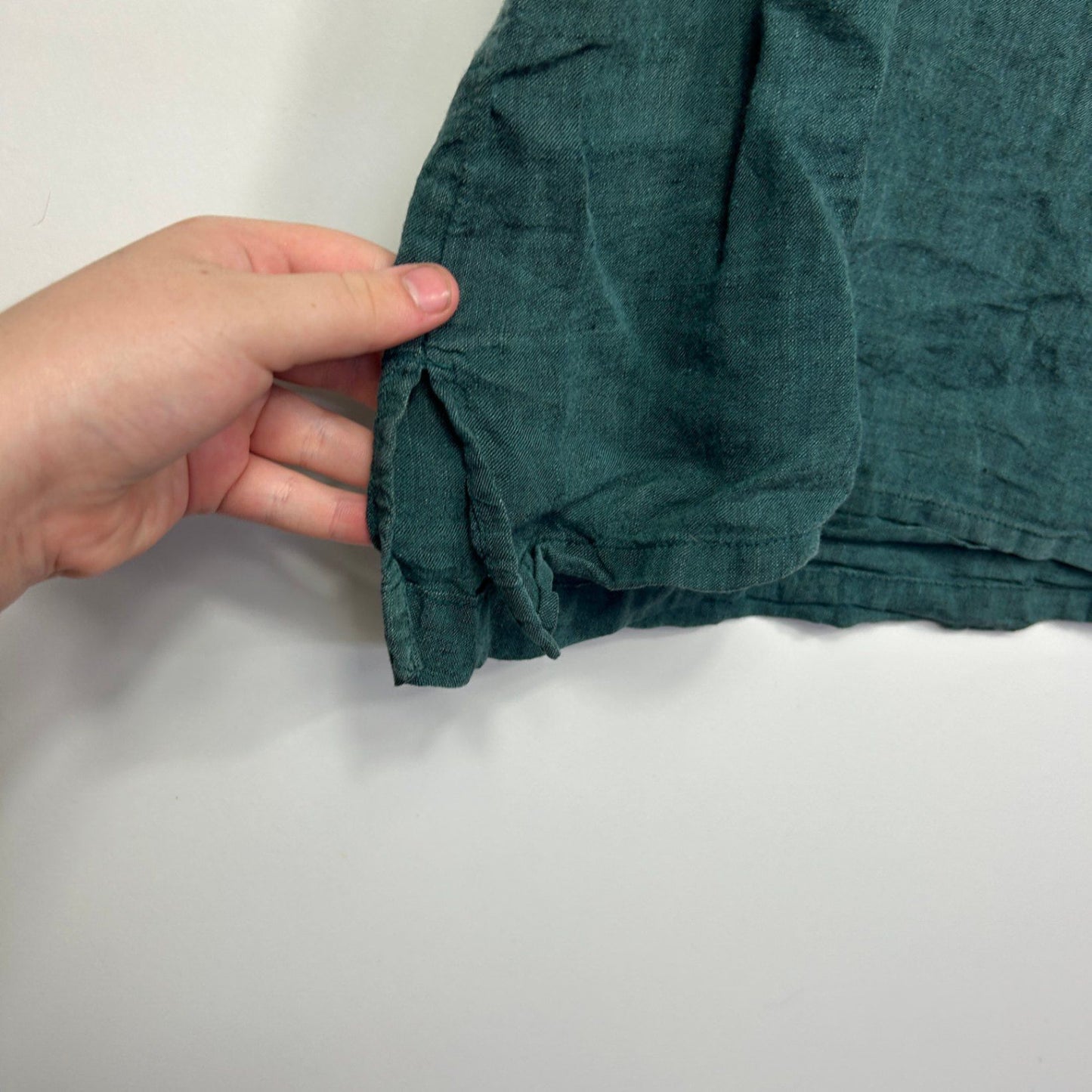 Target Green Linen Sleeveless Scoop Neck Blouse Tank Top Size 18
