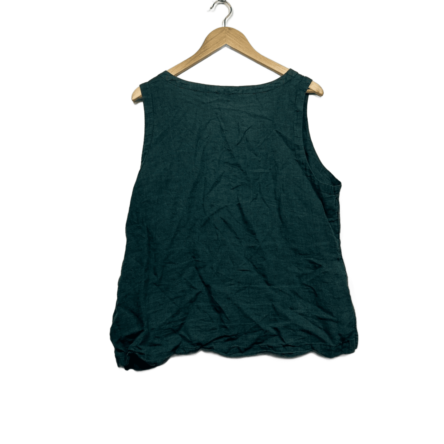 Target Green Linen Sleeveless Scoop Neck Blouse Tank Top Size 18
