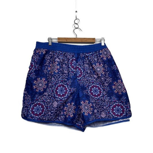 Edited  Blue Pink Elastic Waist Board Shorts Swim Size 24