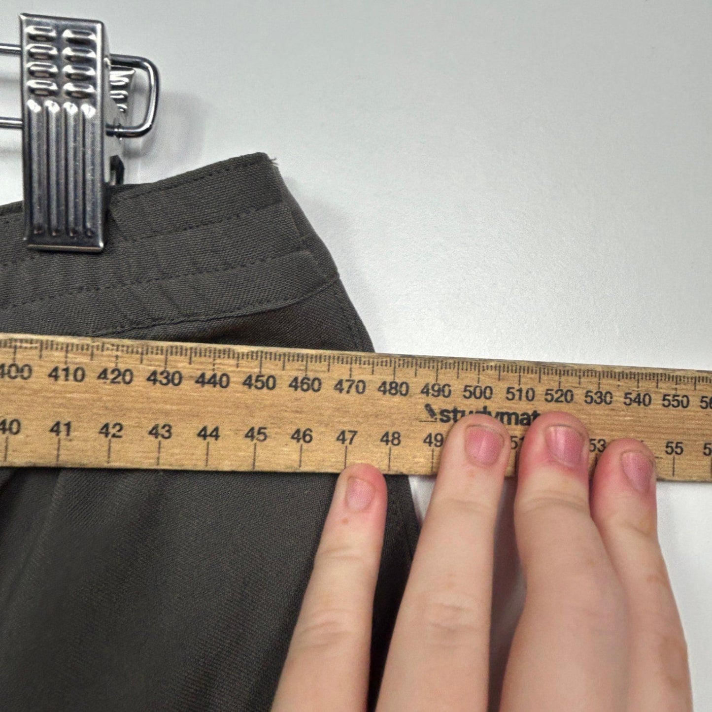 Black Pepper Women's Size 20 Charcoal Straight-Leg Trousers Pants Pockets