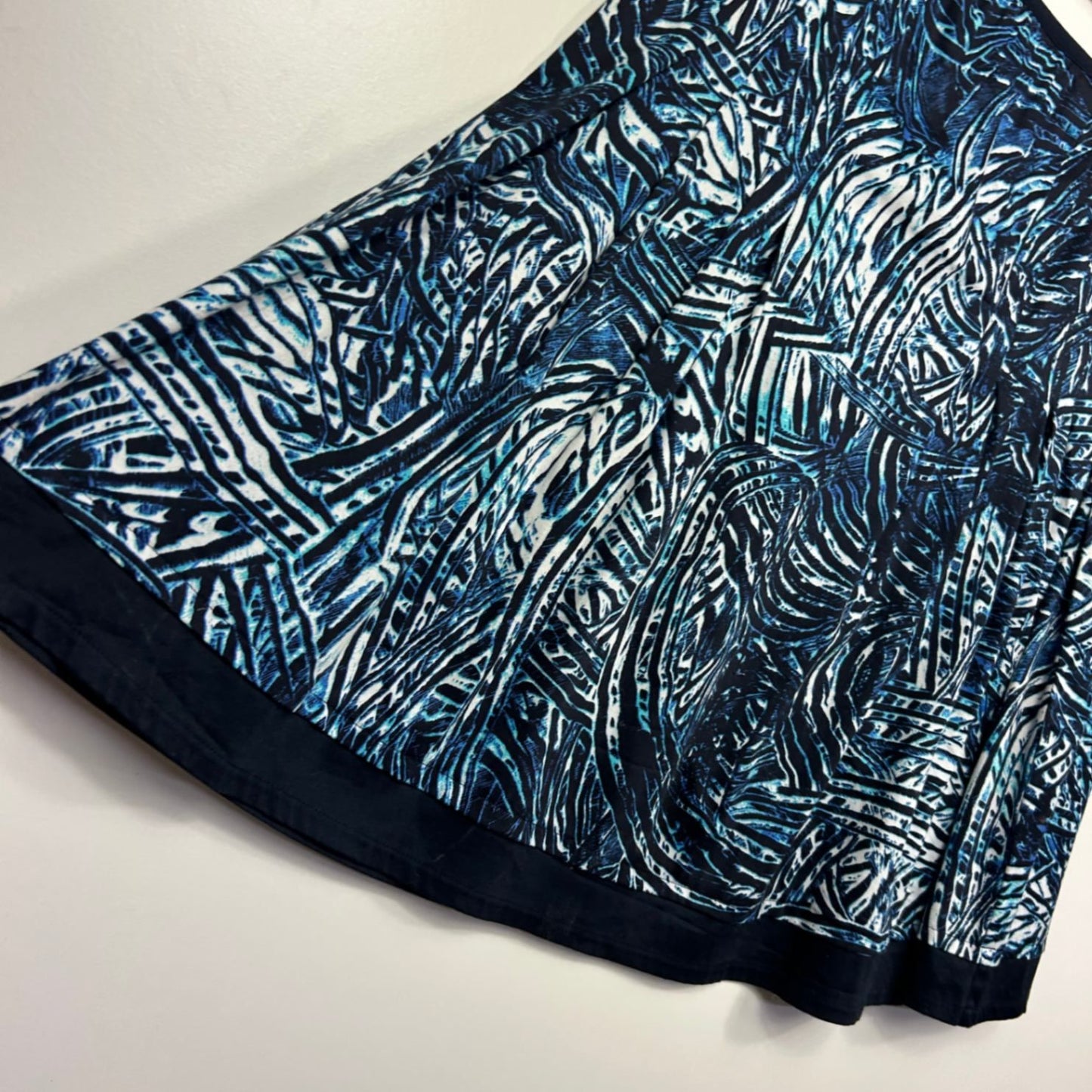 Millers Women's Blue Cotton Blend  A-Line Skirt Size 14