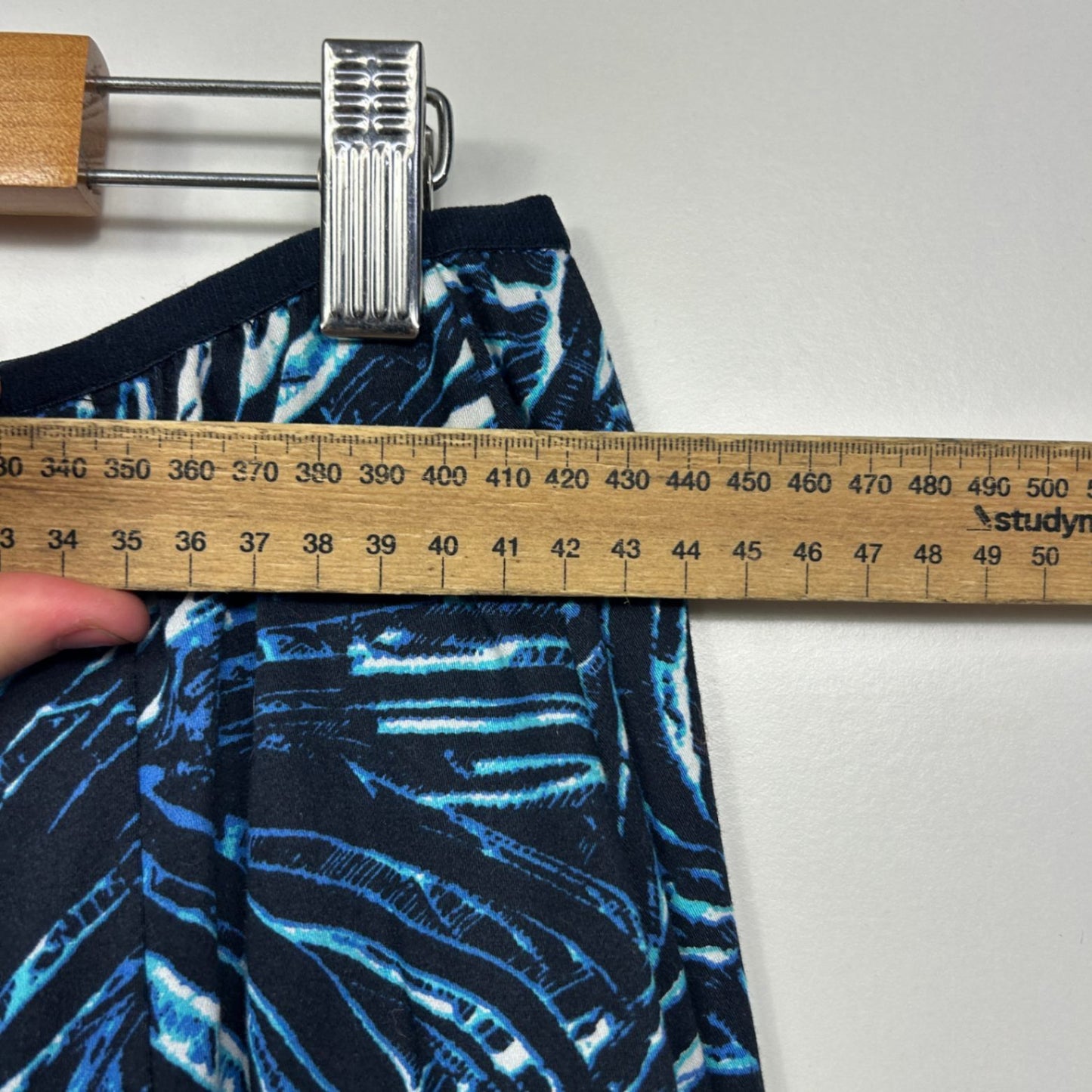 Millers Women's Blue Cotton Blend  A-Line Skirt Size 14