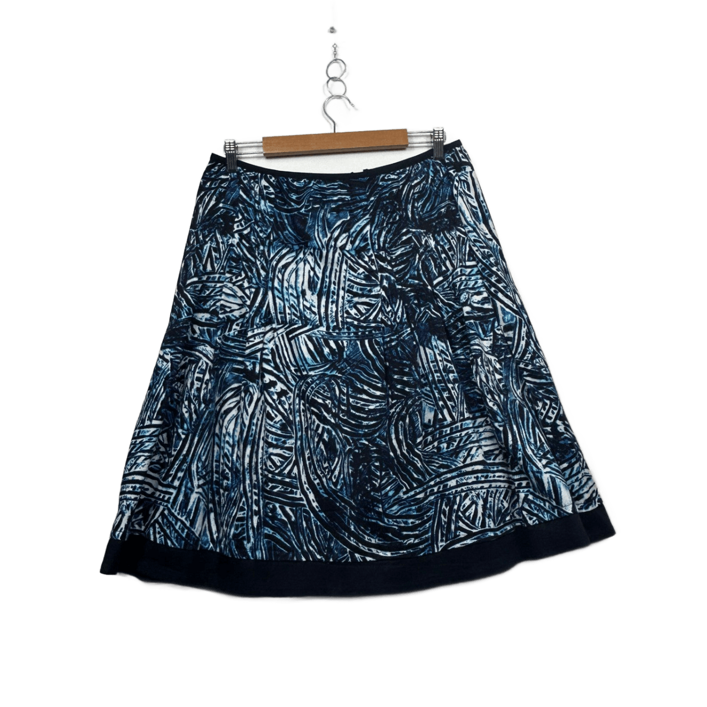 Millers Women's Blue Cotton Blend  A-Line Skirt Size 14