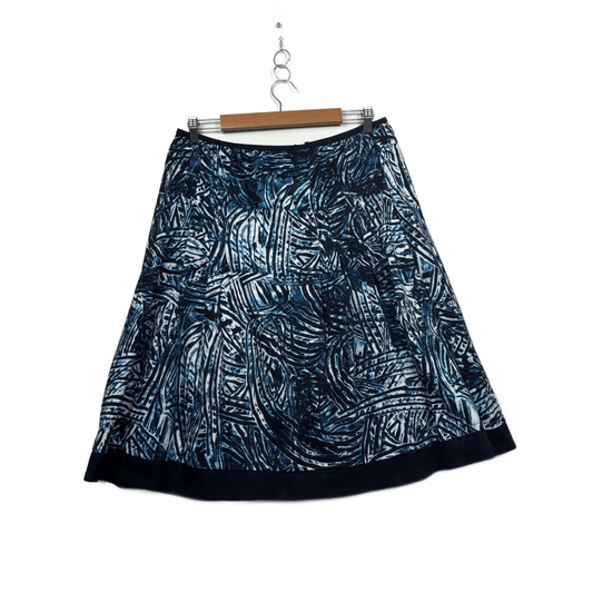 Millers Women's Blue Cotton Blend  A-Line Skirt Size 14