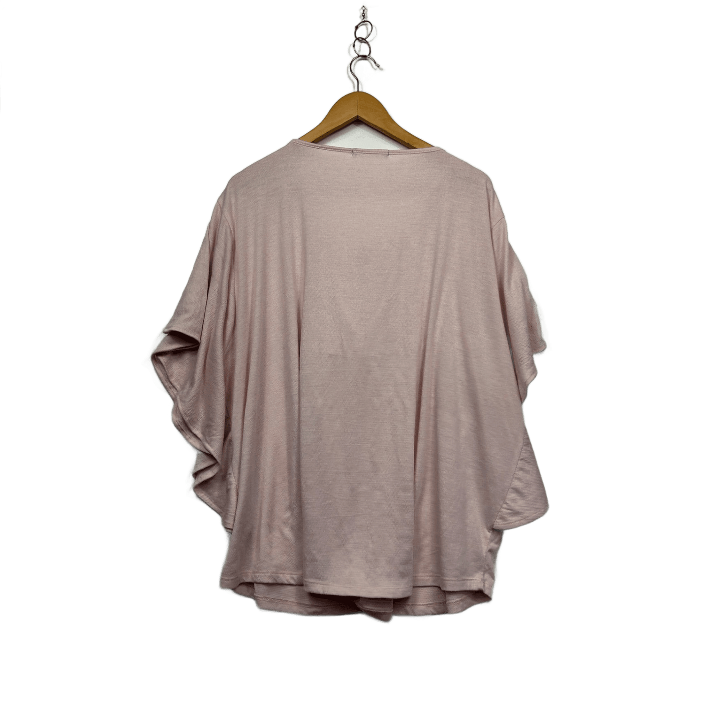 Katies Women's Blush Pink Flatter Sleeve Boho Tunic Top Size 2XL 16 18