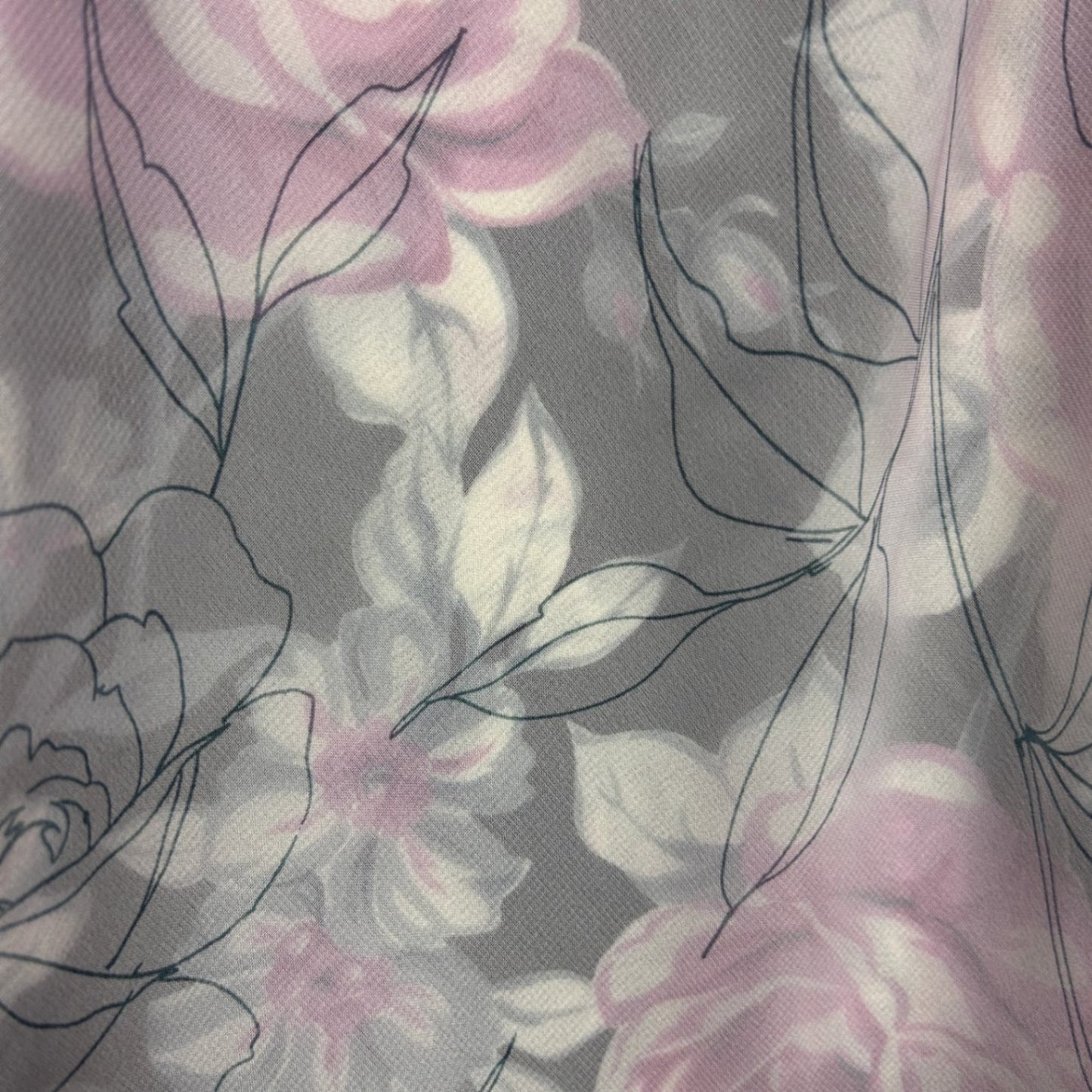Noni  B  Pink Short Sleeve Floral Sheer Overlay Blouse Size 14 16