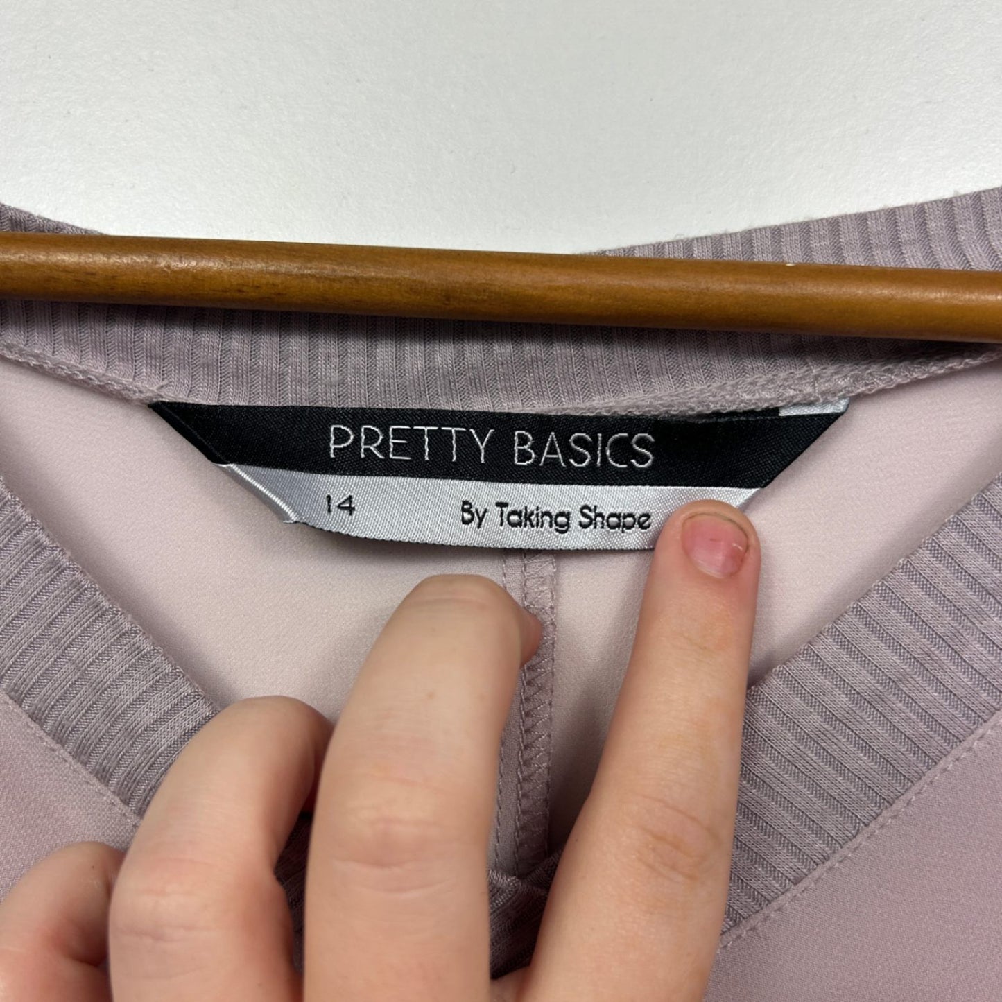 Taking Shape Women's Pink  V Neck Tunic Top Blouse Size 14