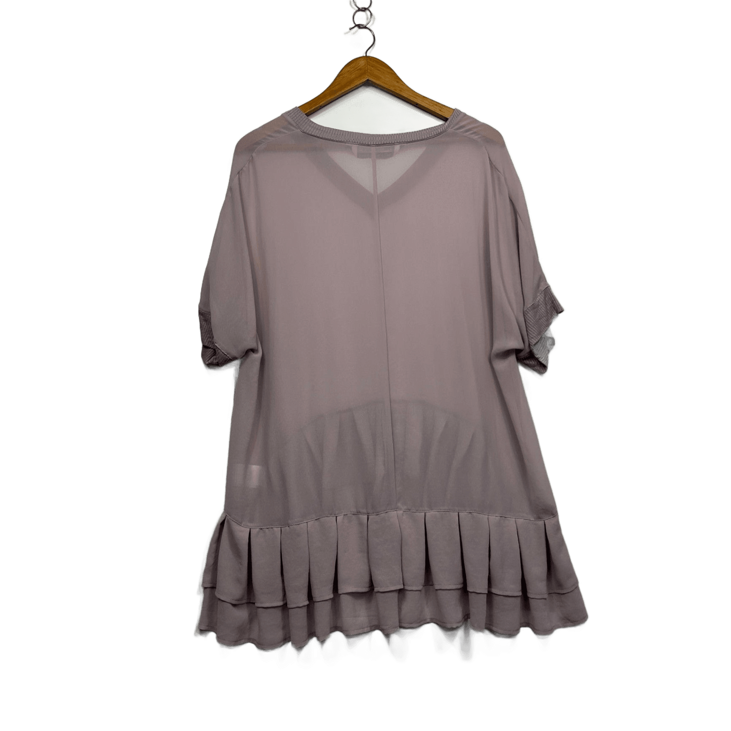 Taking Shape Women's Pink  V Neck Tunic Top Blouse Size 14