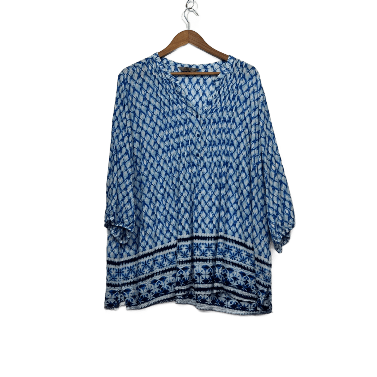 Belle Curve Blue Tunic Top Size 26 Plus