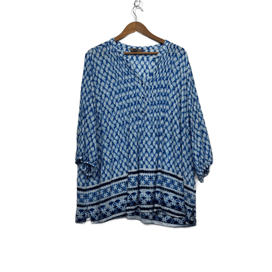 Belle Curve Blue Tunic Top Size 26 Plus