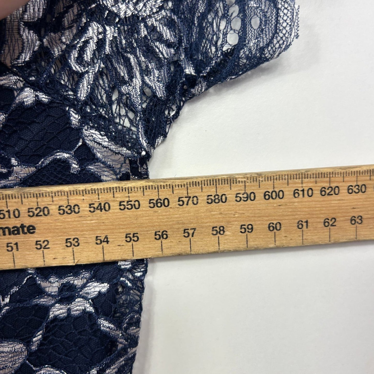 Millers Women's Navy Blue Occasional Lace Overlay Top Blouse Size 18