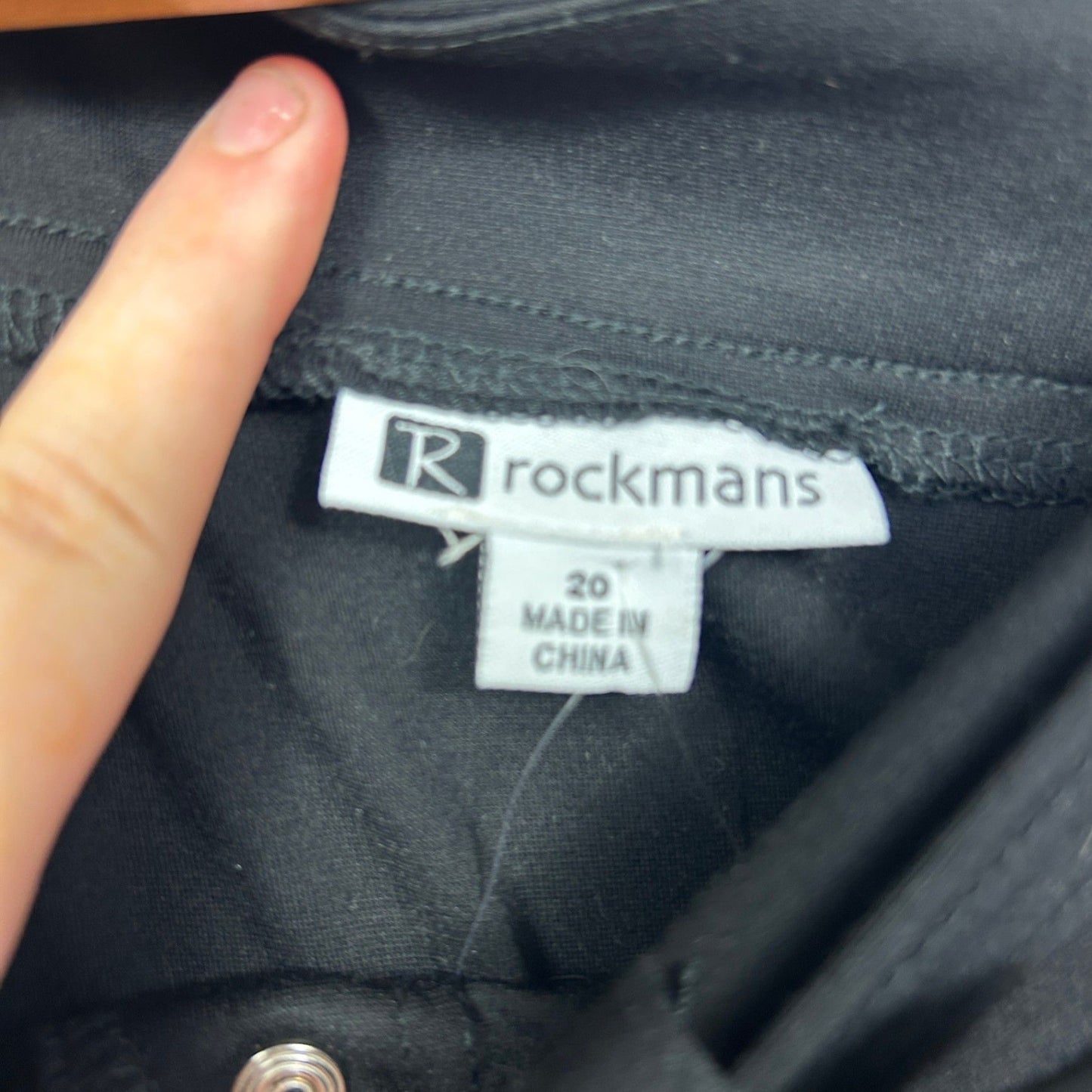 New Rockmans Button Ponte Black Pencil Skirt Size 20