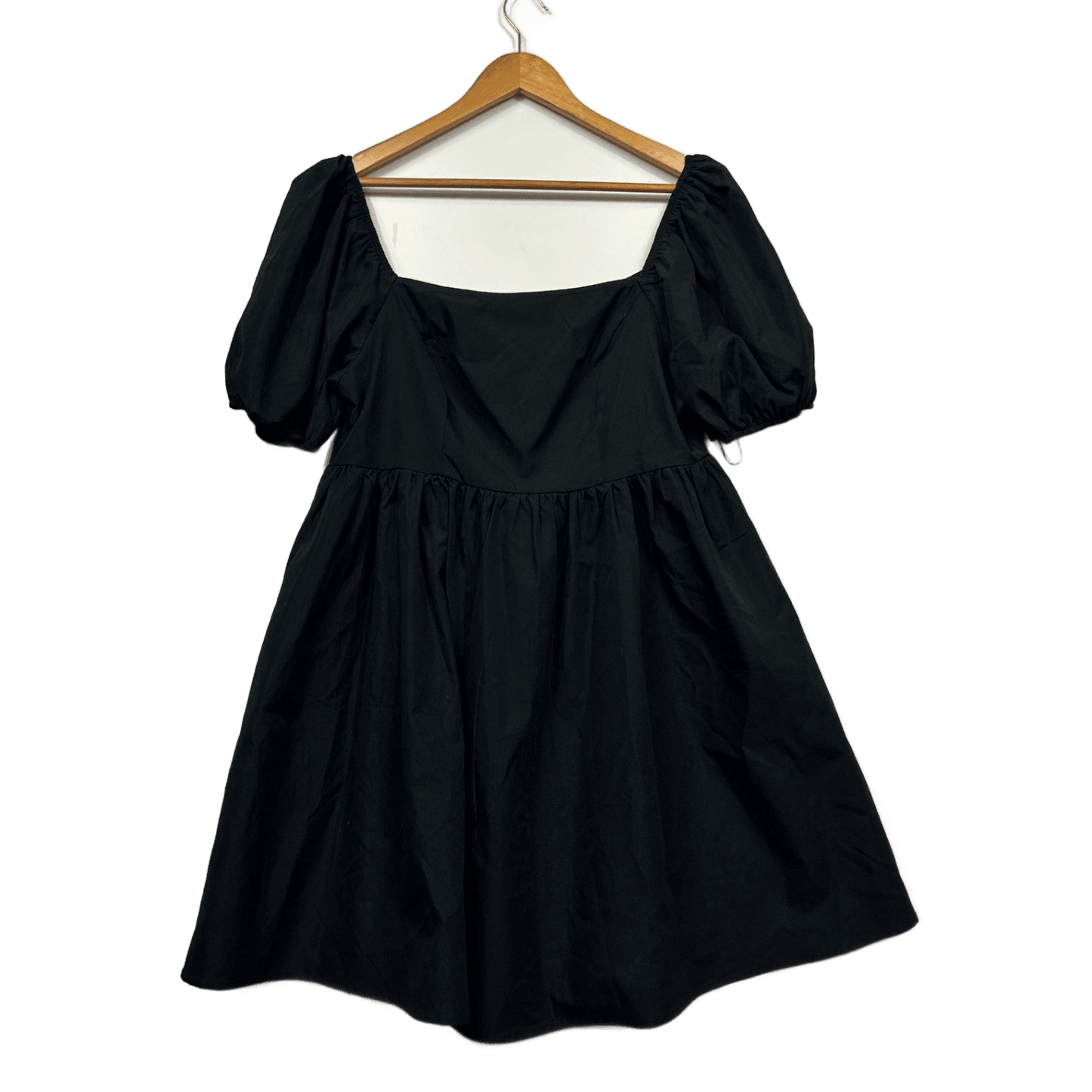 SHEIN Black Square Neck Fit & Flare Dress Size 16 1XL