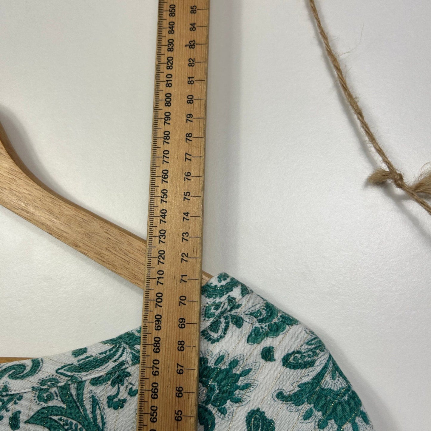 Autograph Women's Green White 3/4 Sleeve Paisley Print Blouse Top Size 18