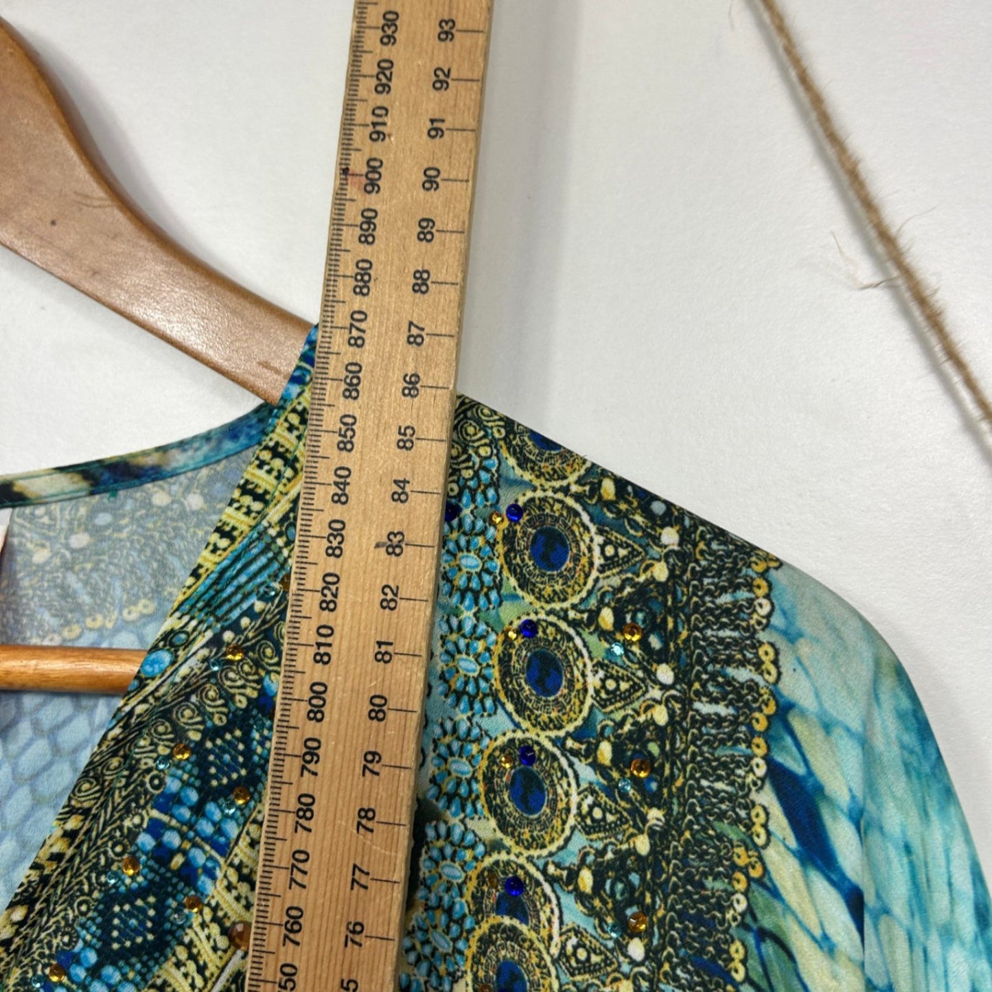 Millers  Multicoloured Short Sleeve Boho Kaftan Top Size 18 Embellished