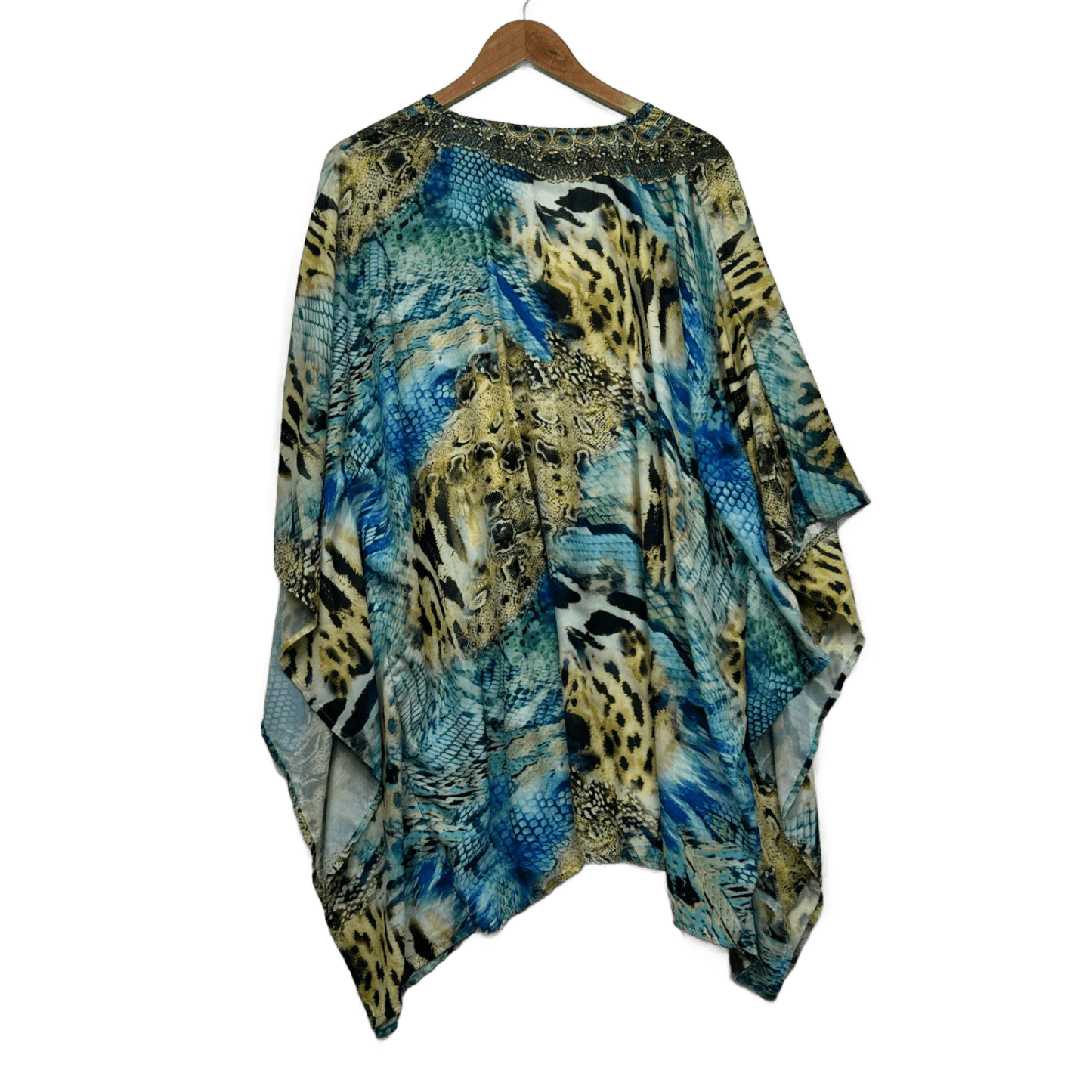 Millers  Multicoloured Short Sleeve Boho Kaftan Top Size 18 Embellished