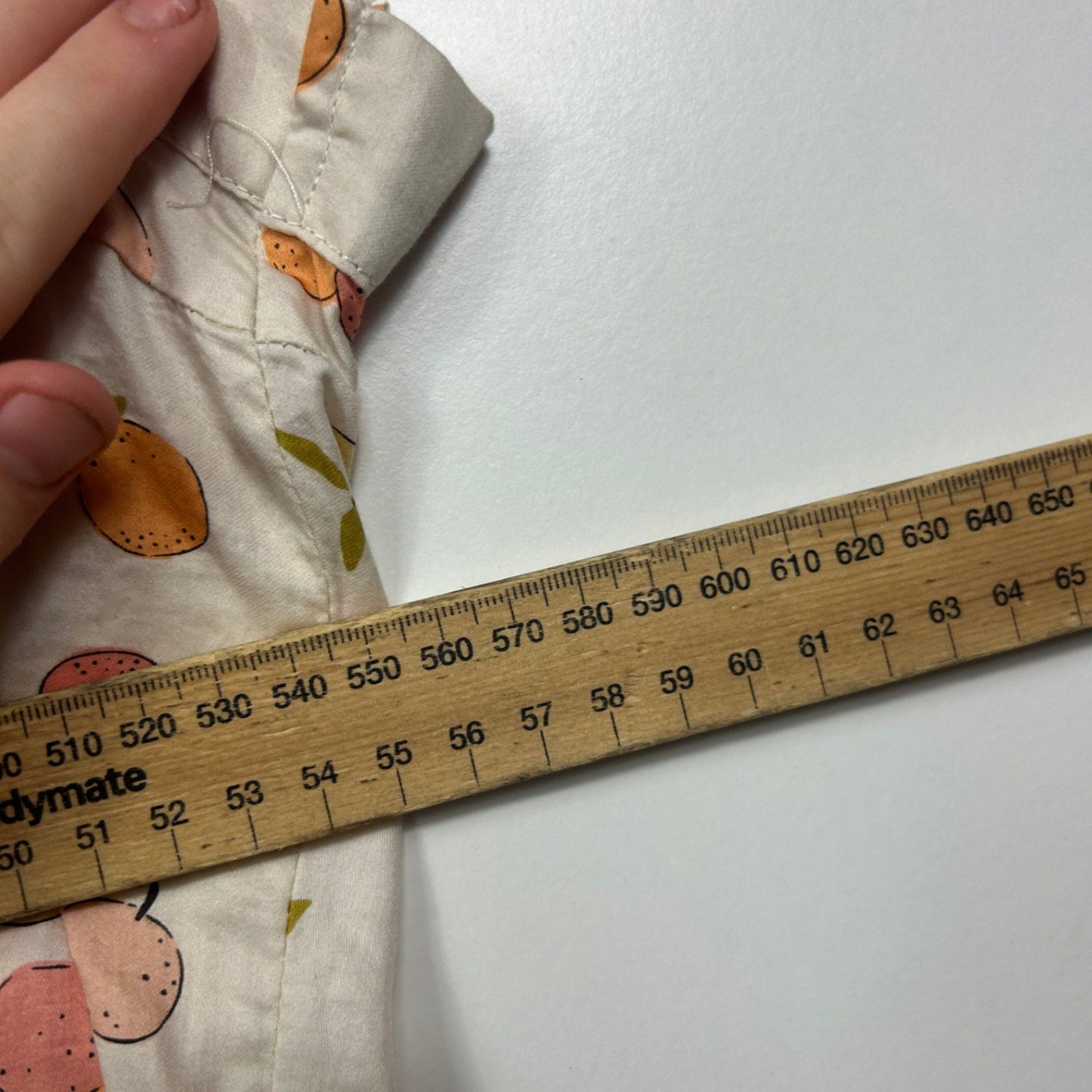 Target Beige Cotton Short Sleeve Collared Button Up Top Size XL Fruits