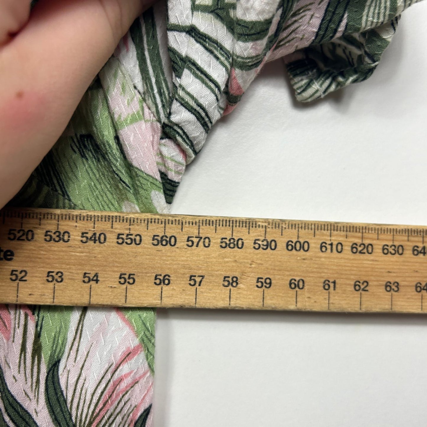 Katies Green Pink White Short Sleeve Viscose Tropical Floral Dress Size 18