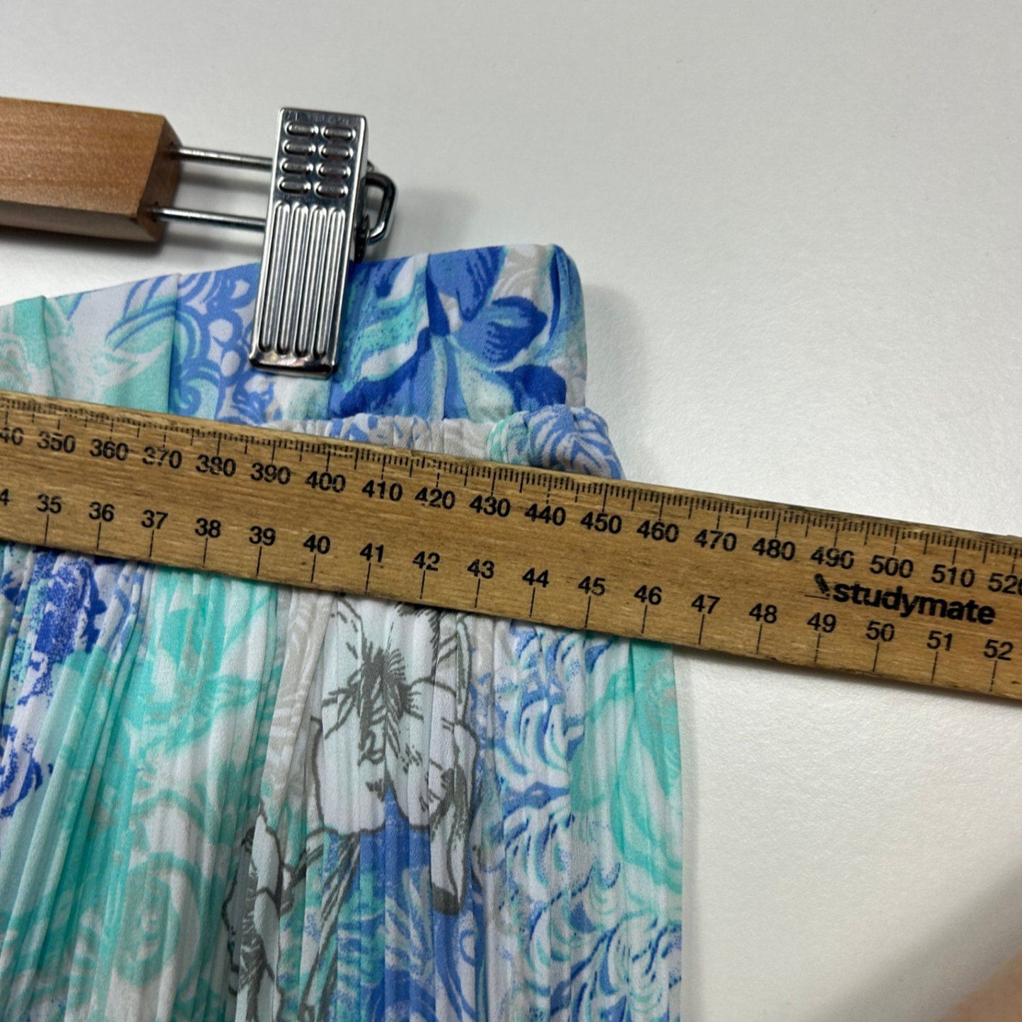 Millers Women's Blue Pleated Midi Length Skirt Size XL 16