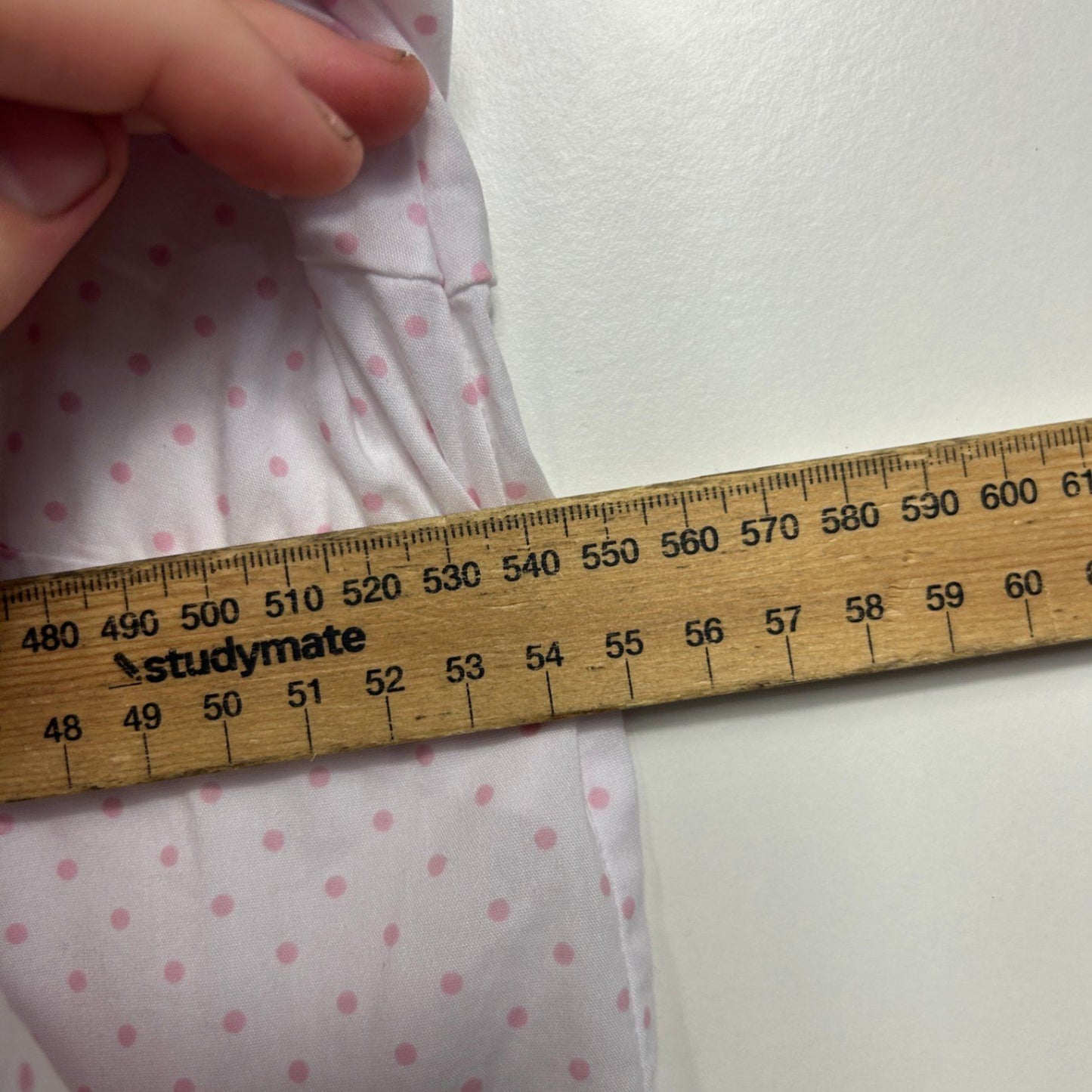 Avella White Pink Polka Dots Button Up Blouse Size 18